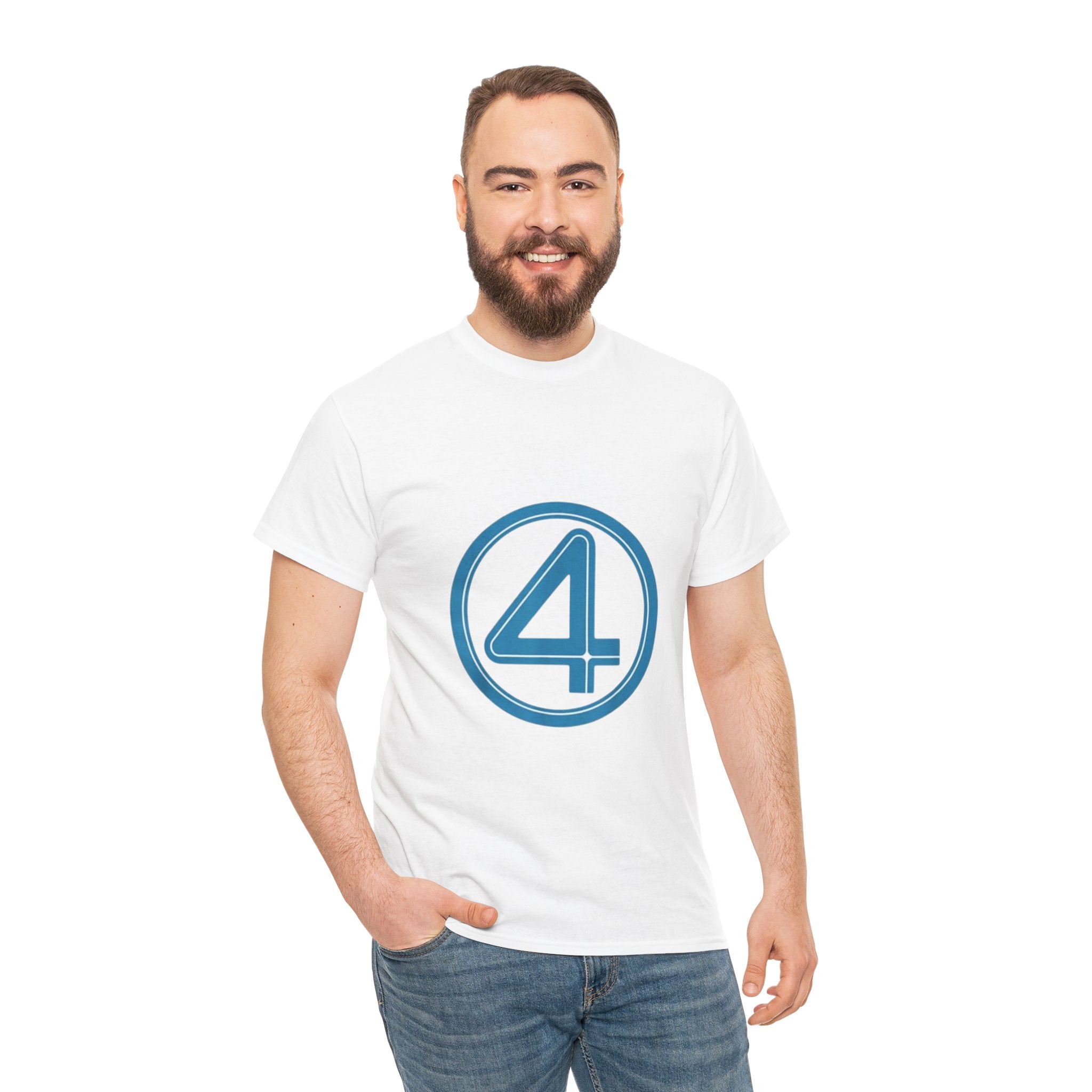 Impressley Fantastic Four Logo T-Shirt Marvel Superhero Team Graphic Tee for Men & Women, Black Casual Short Sleeve Shirt