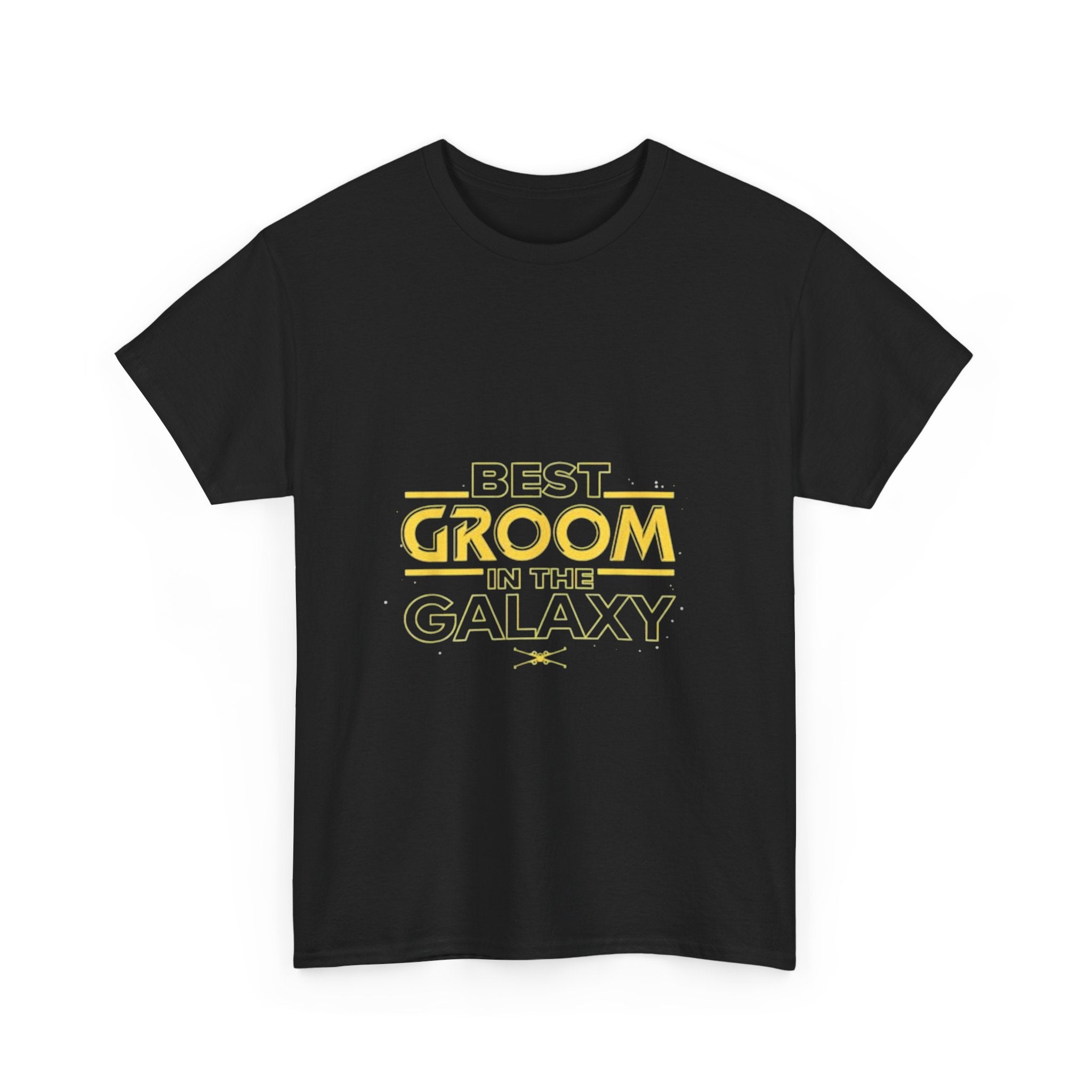 Impressley Best Groom in the Galaxy T-Shirt – Funny Wedding Party Shirt for Grooms, Star Theme Graphic Tee