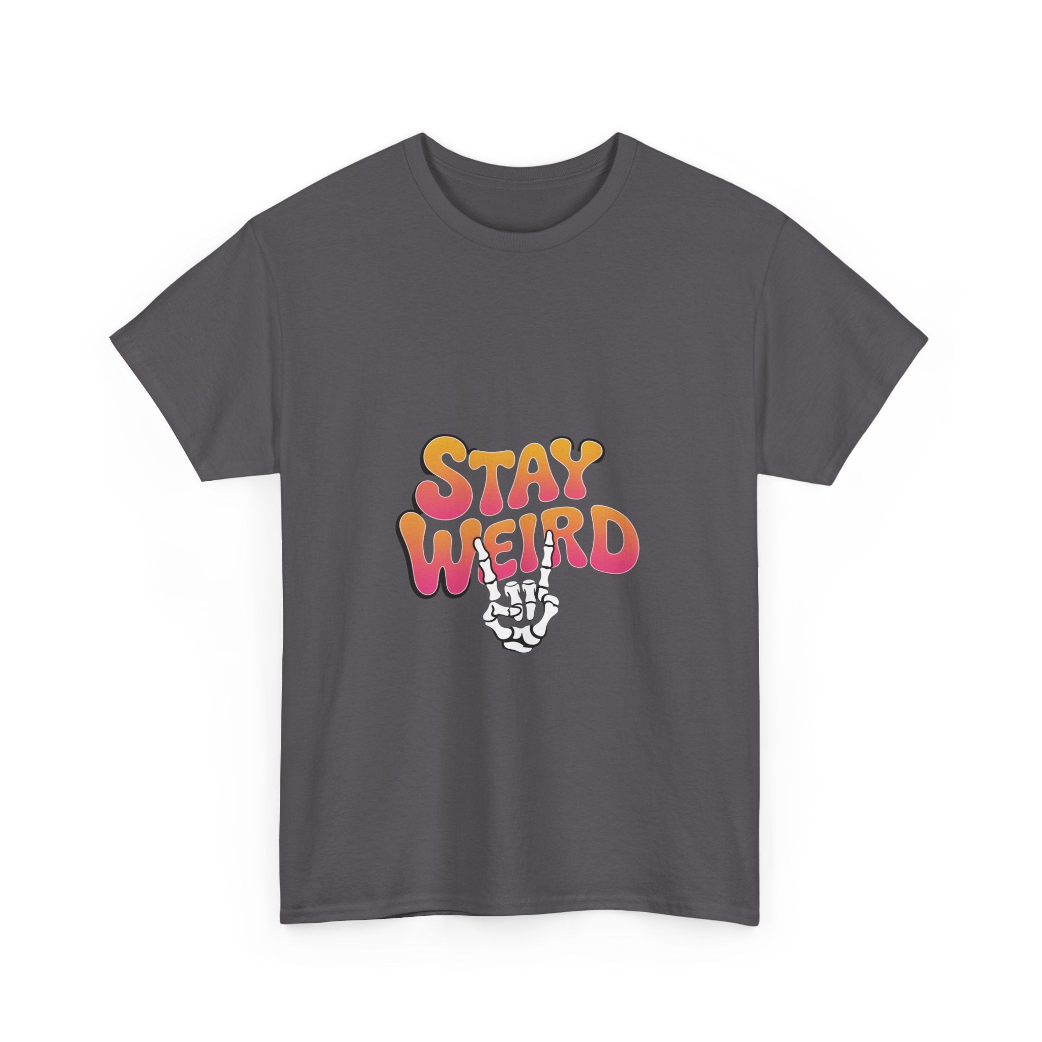 Impressley “Stay Weird” T-Shirt – Funny Quote Graphic Tee for Men & Women | Retro Aesthetic Typography Shirt | Weird Humor Cotton Tee