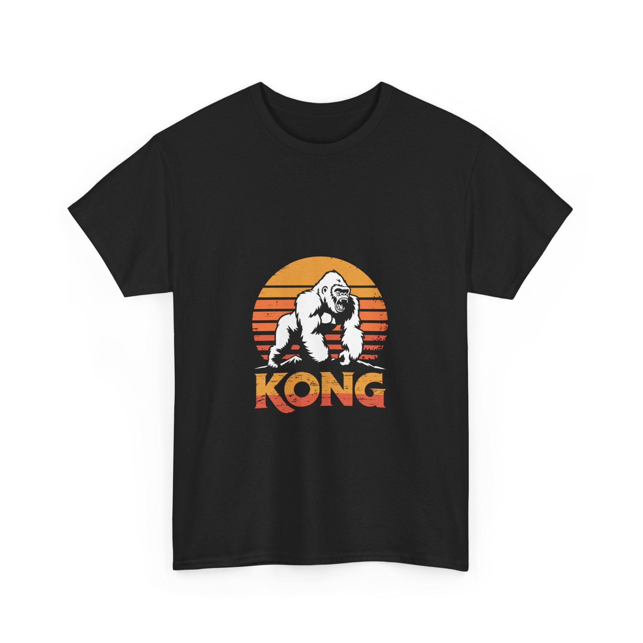 Impressley “KONG” Gorilla Graphic T-Shirt – Retro Sunset Jungle King Tee for Men & Women | Bold Animal Print Shirt