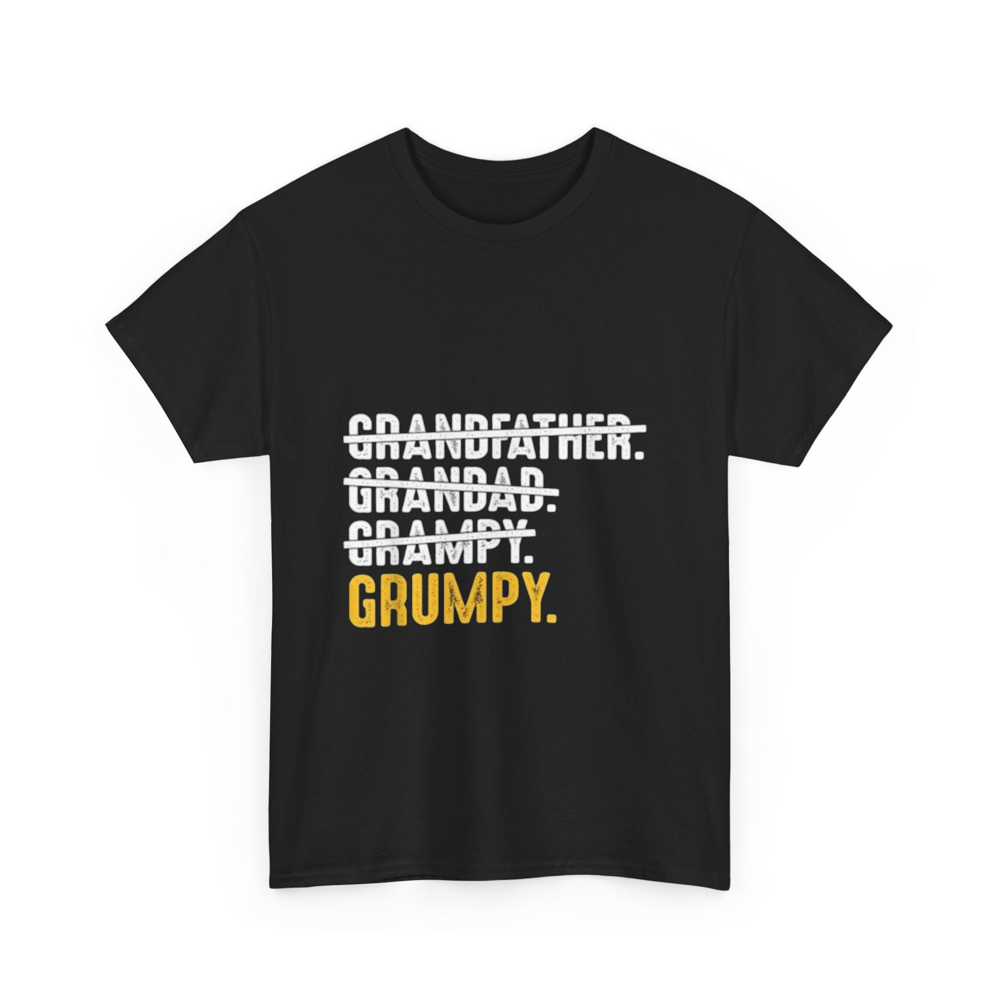 Impressley Funny Grumpy Grandpa T-Shirt Hilarious Grandfather Gift, Humor Graphic Tee for Men, Casual Black Short Sleeve Shirt