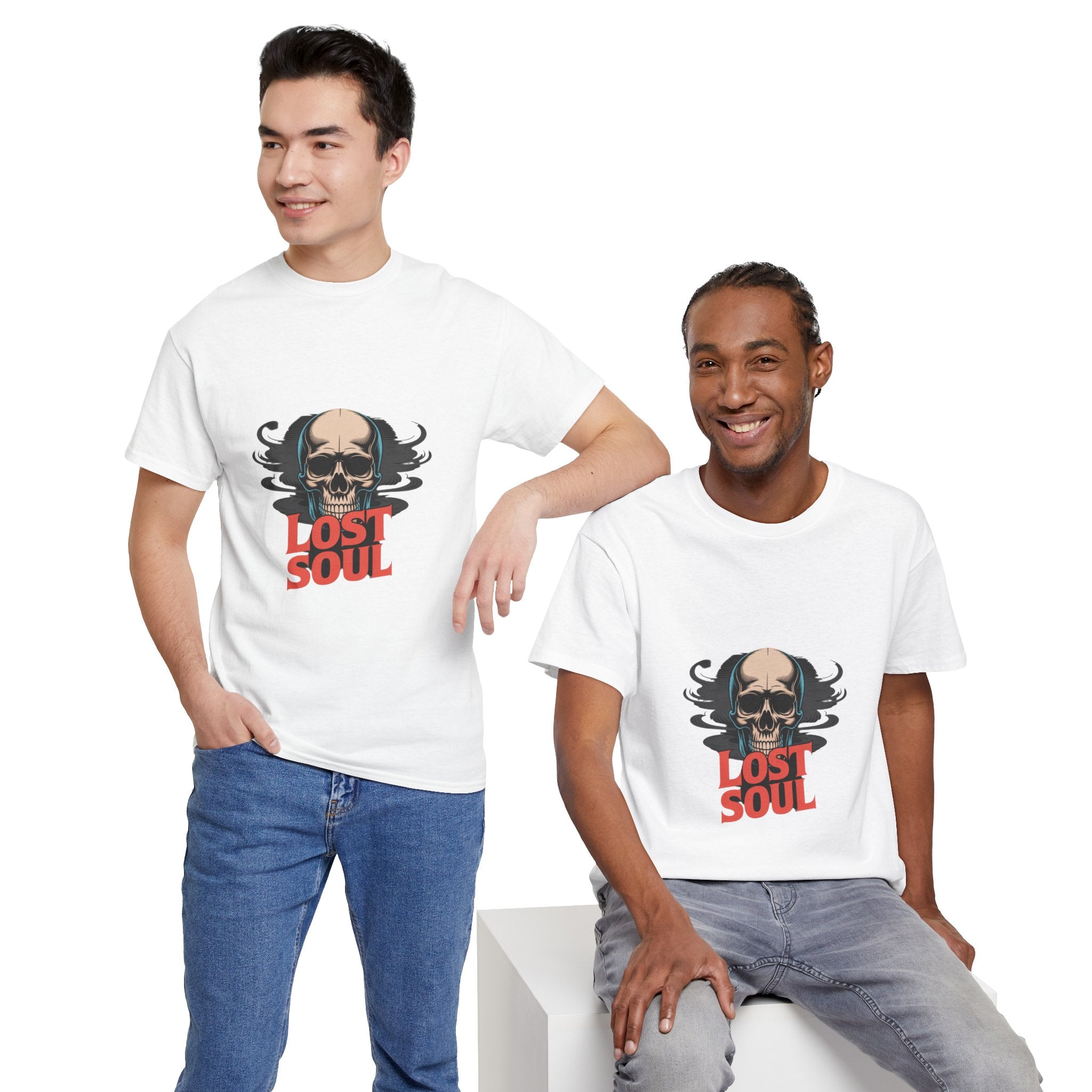 Impressley Lost Soul Skull Graphic T-Shirt – Edgy Gothic Horror Shirt for Men & Women
