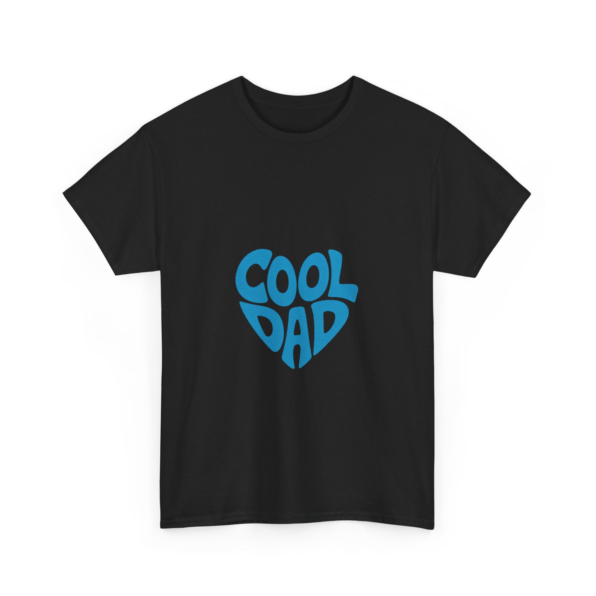 Impressley Cool Dad T-Shirt – Retro Blue Heart Graphic Tee for Fathers | Funny Father’s Day Gift | Casual Men’s Dad Shirt