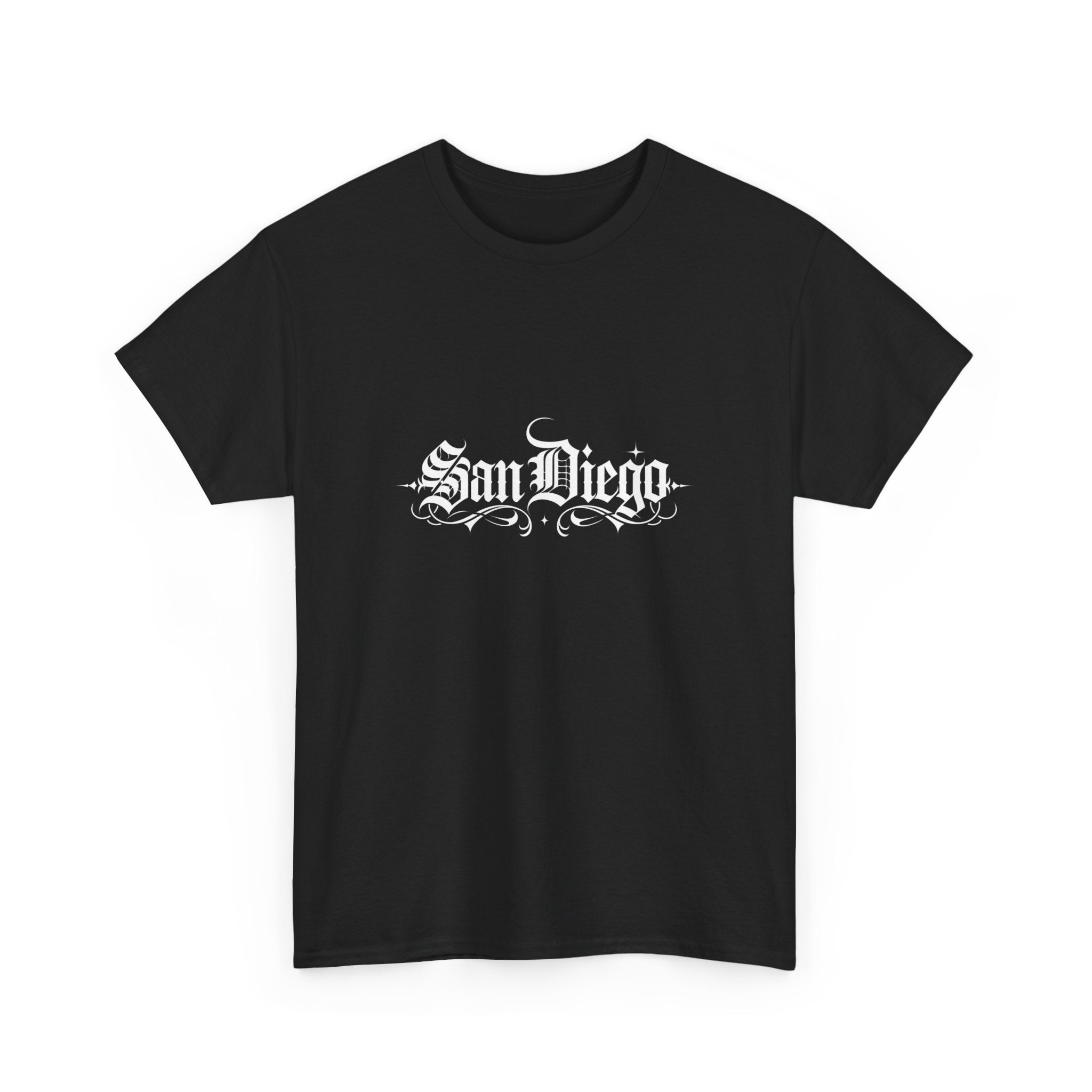 Impressley San Diego T-Shirt – Vintage Gothic Lettering Streetwear Tee | California City Graphic Shirt for Men & Women | Urban Travel Souvenir Apparel