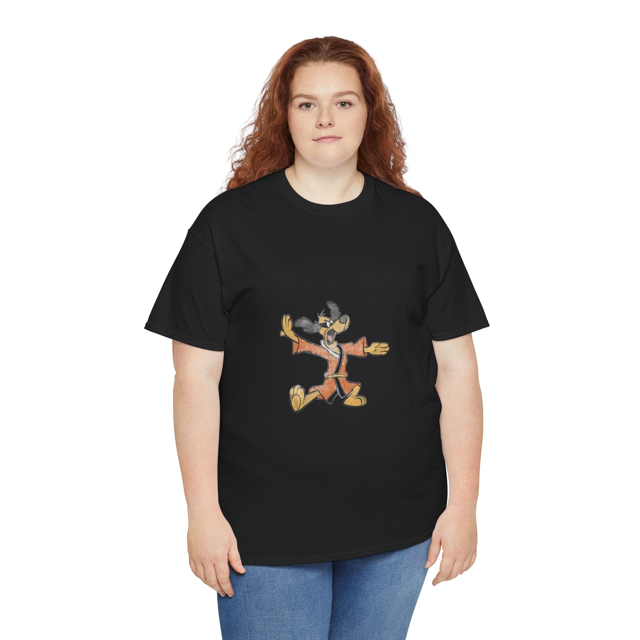 Impressley Kung Fu Dog T-Shirt Funny Martial Arts Cartoon Graphic Tee for Men & Women, Retro Karate Humor Shirt