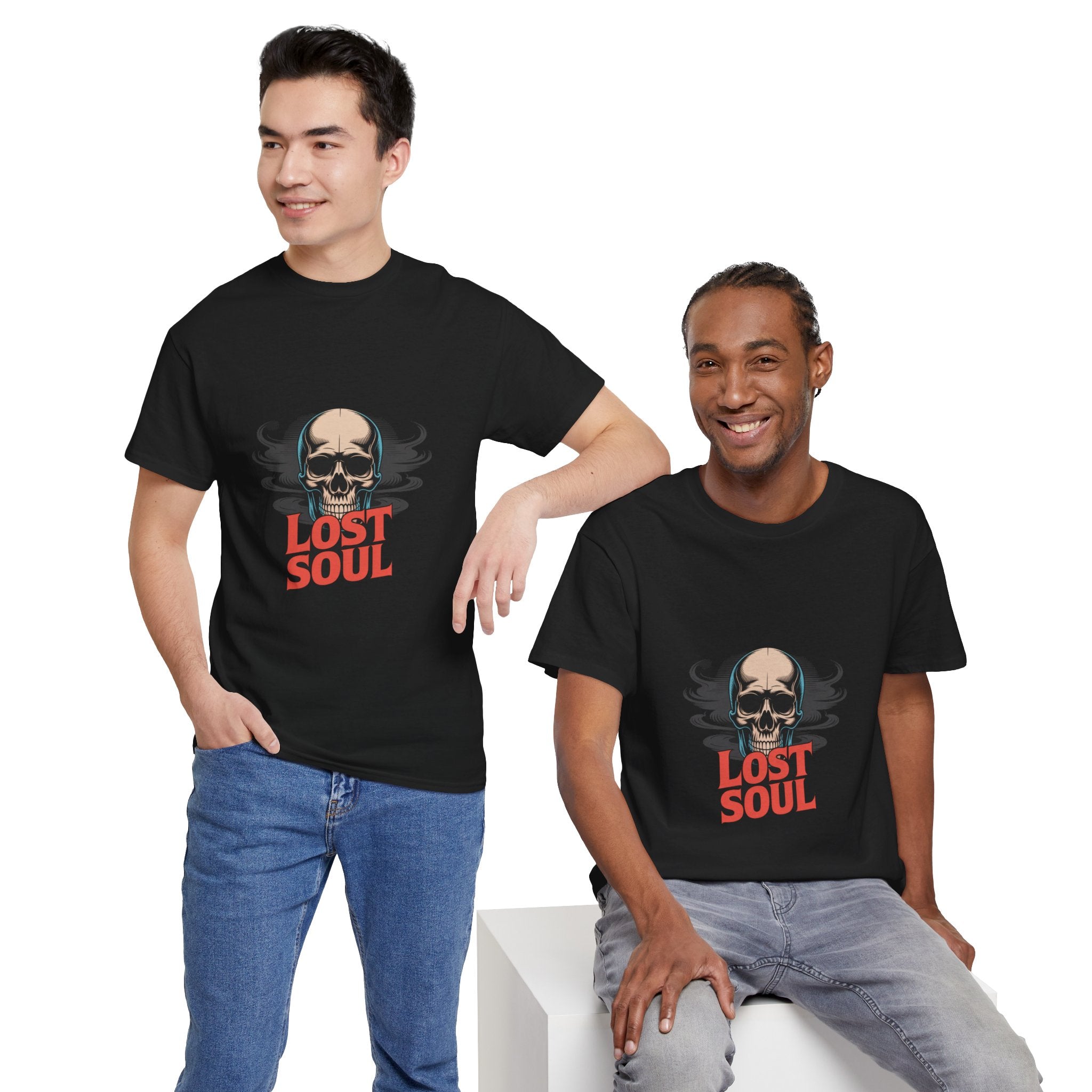 Impressley Lost Soul Skull Graphic T-Shirt – Edgy Gothic Horror Shirt for Men & Women