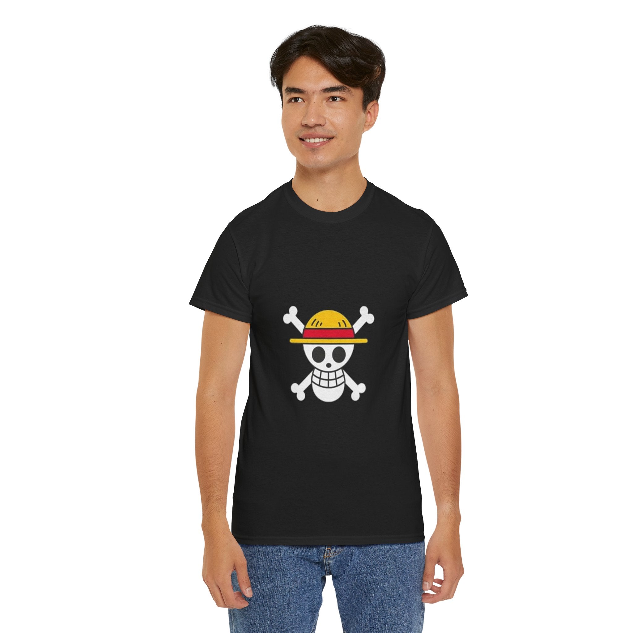 Impressley One Piece Jolly Roger T-Shirt – Anime Pirate Skull Logo Tee for Men, Women & Teens | Luffy Straw Hat Pirate Crew Shirt