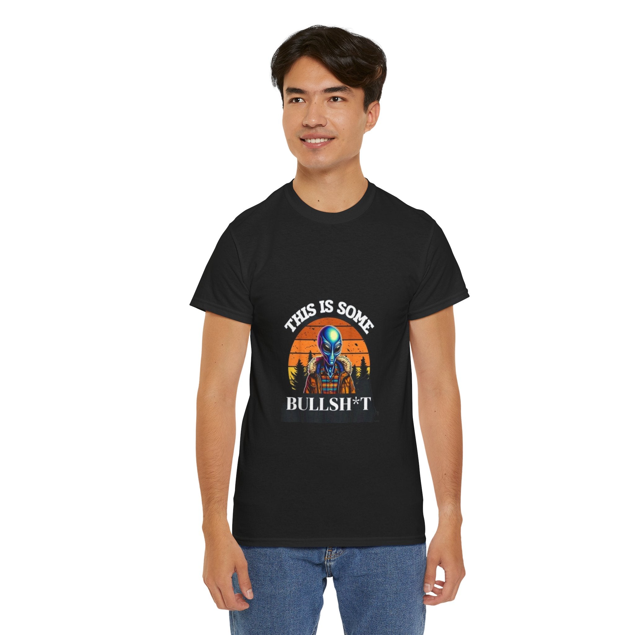 Impressley Funny Alien T-Shirt This Is Some Bullsh*t Sarcastic Graphic Tee for Men & Women, UFO Humor, Outer Space Novelty Shirt