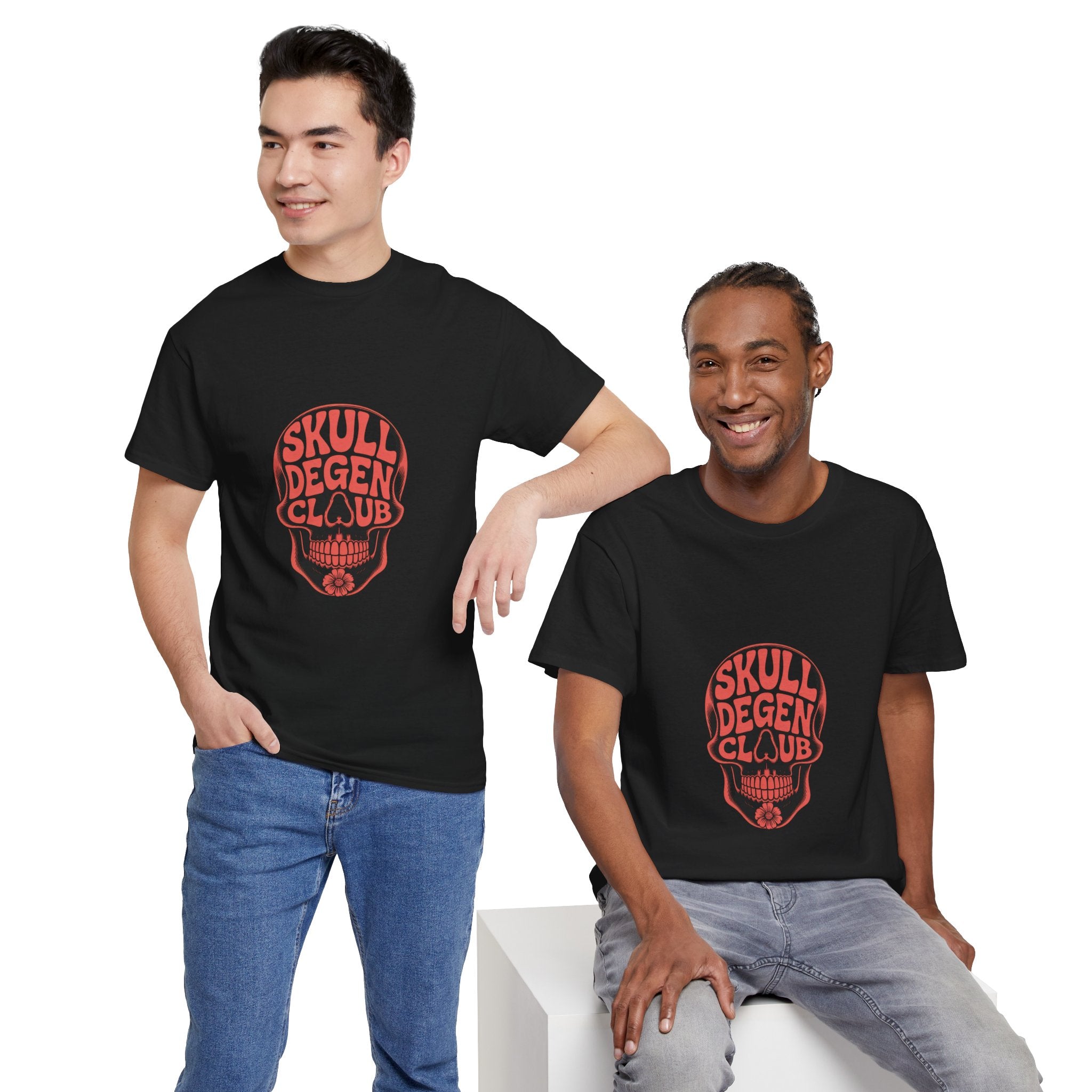 Impressley Skull Degen Club T-Shirt – Edgy Gothic Skull Graphic Tee for Men & Women | Punk Rock Tattoo-Inspired Art Shirt