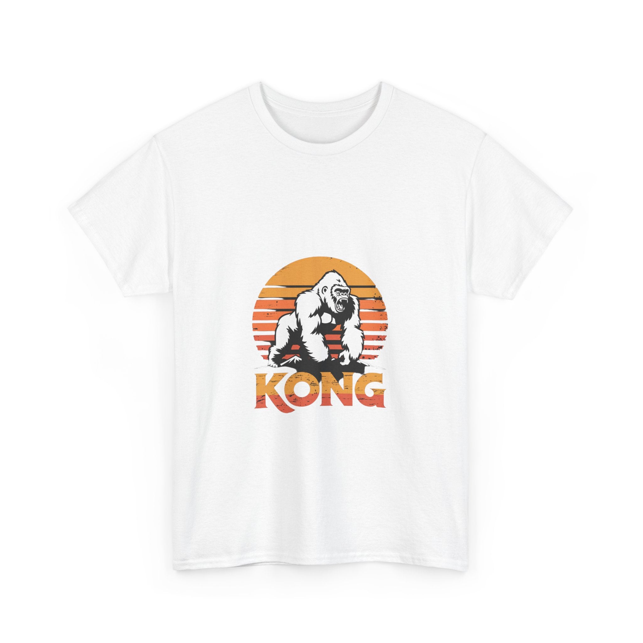 Impressley “KONG” Gorilla Graphic T-Shirt – Retro Sunset Jungle King Tee for Men & Women | Bold Animal Print Shirt