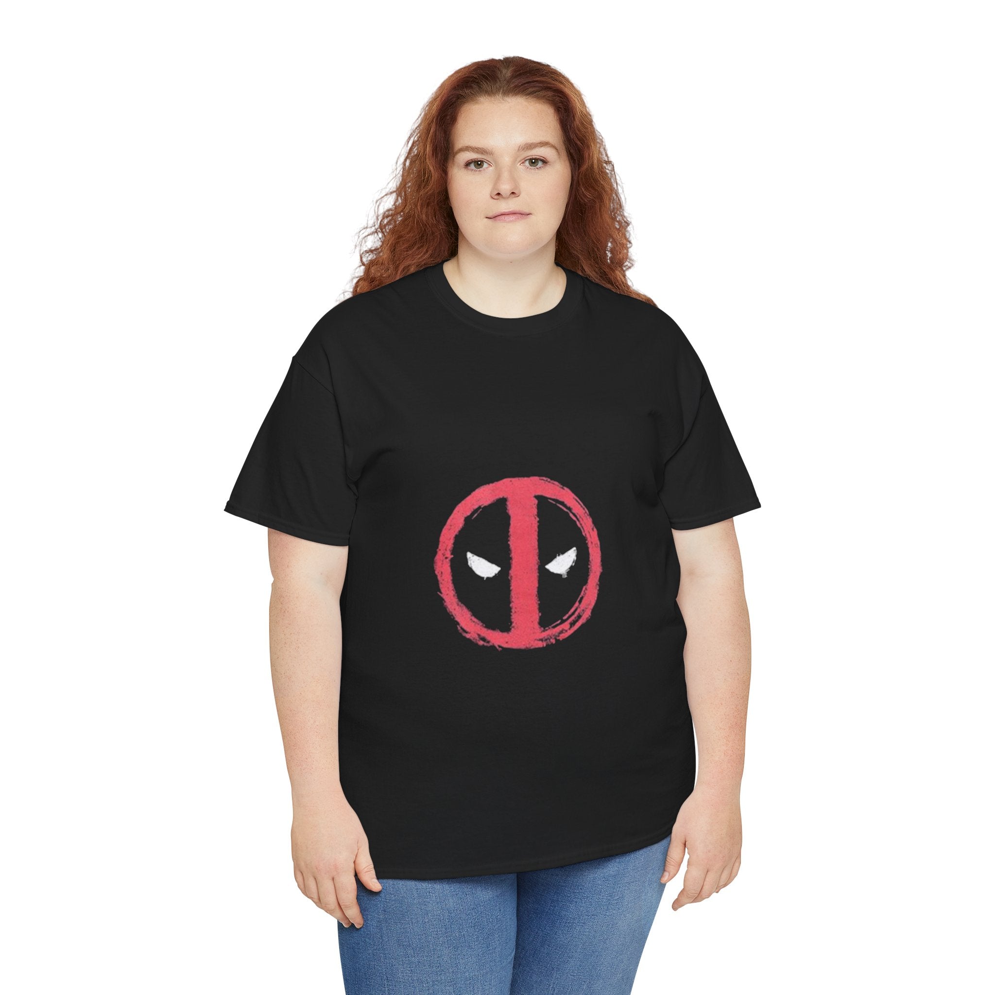 Impressley Deadpool Logo T-Shirt Marvel Superhero Graphic Tee for Men & Women, Casual Black Short Sleeve