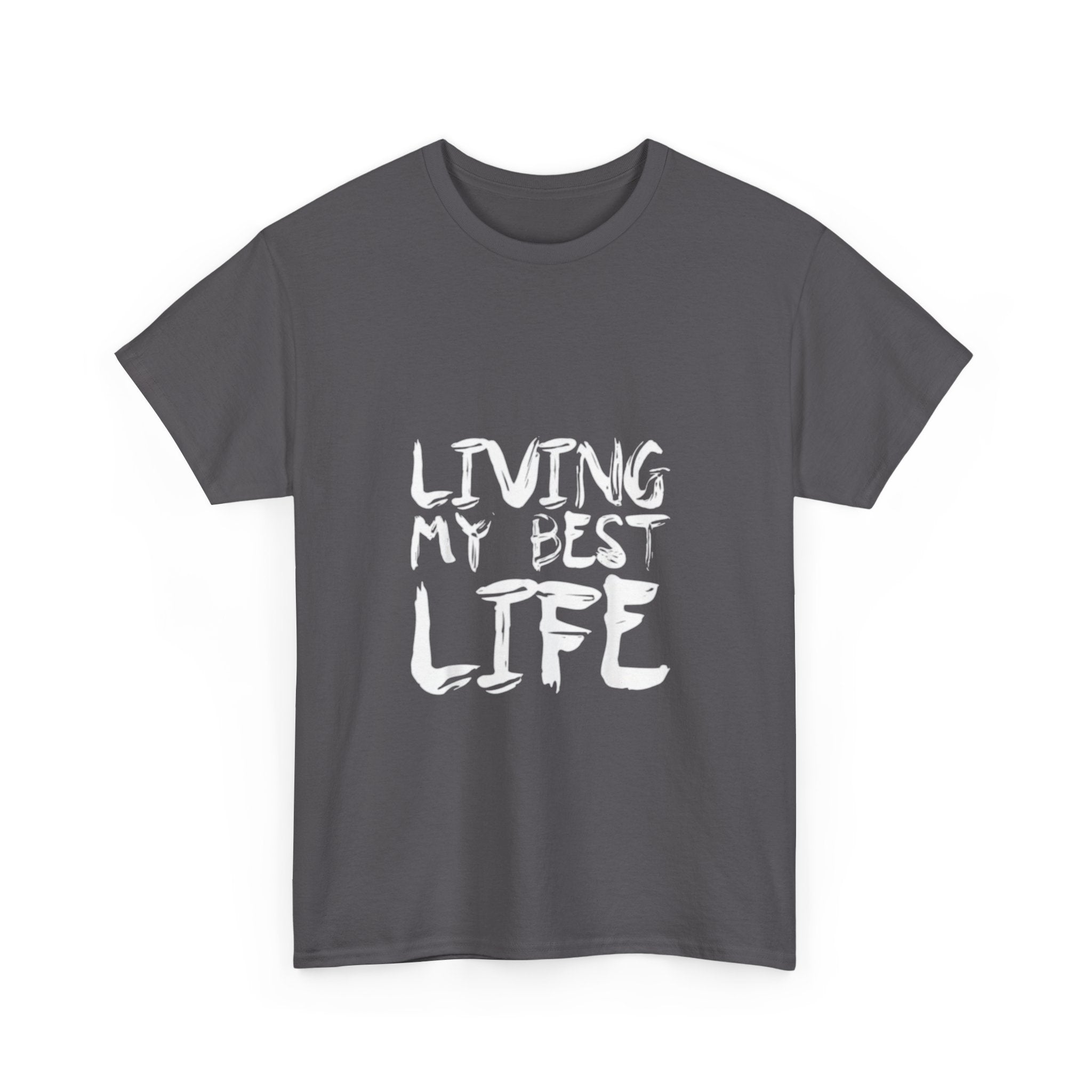 Impressley Living My Best Life T-Shirt Inspirational Graphic Tee for Men & Women, Motivational Quote Shirt
