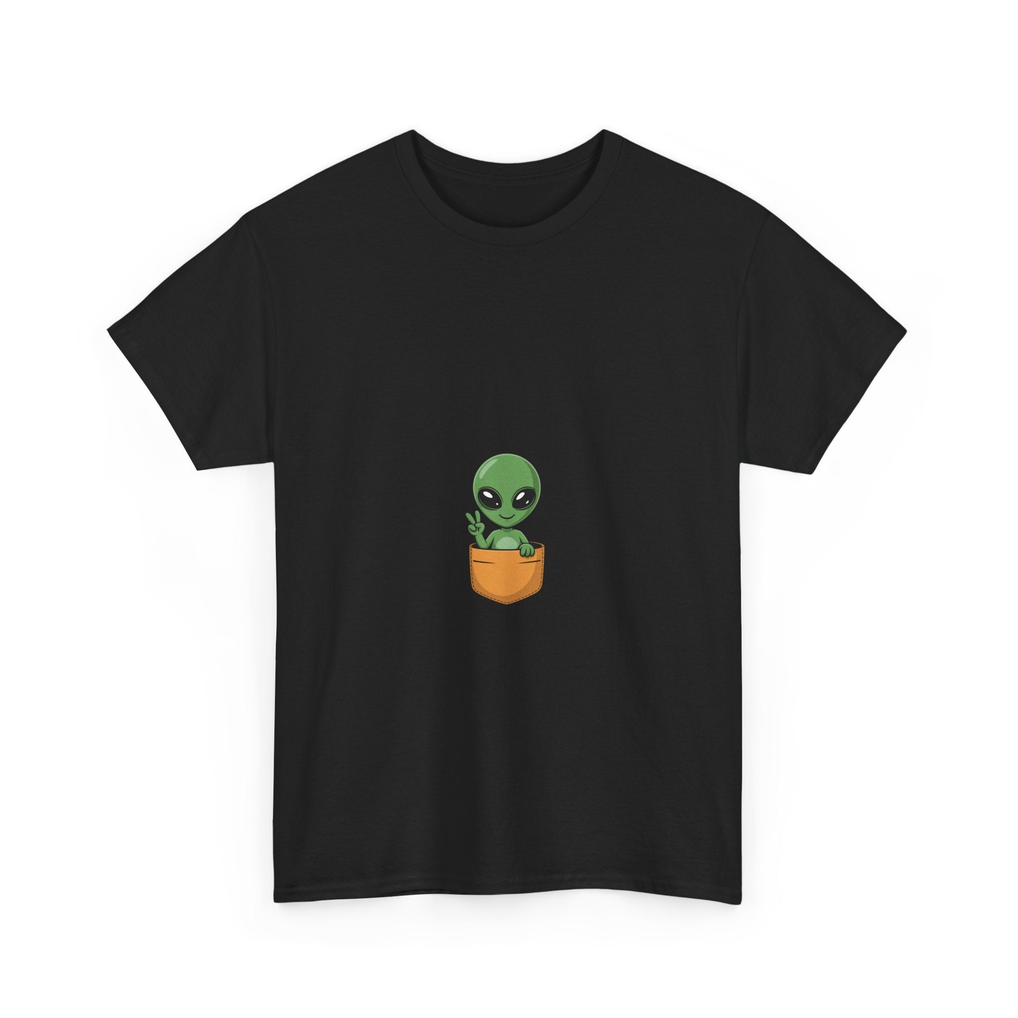 Impressley “Alien in Pocket” T-Shirt – Funny UFO Alien Graphic Tee for Men & Women | Cute Sci-Fi Space Shirt