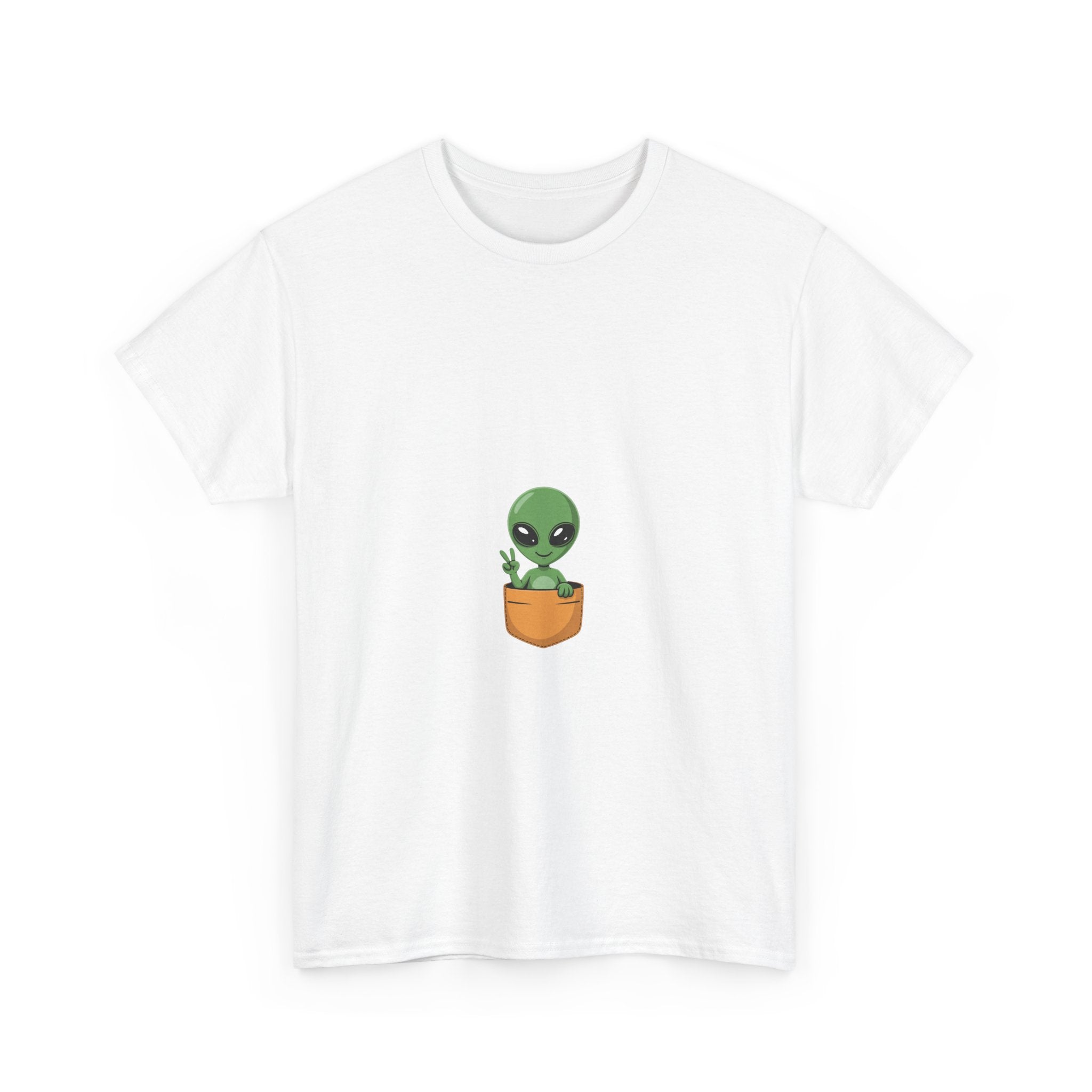 Impressley “Alien in Pocket” T-Shirt – Funny UFO Alien Graphic Tee for Men & Women | Cute Sci-Fi Space Shirt