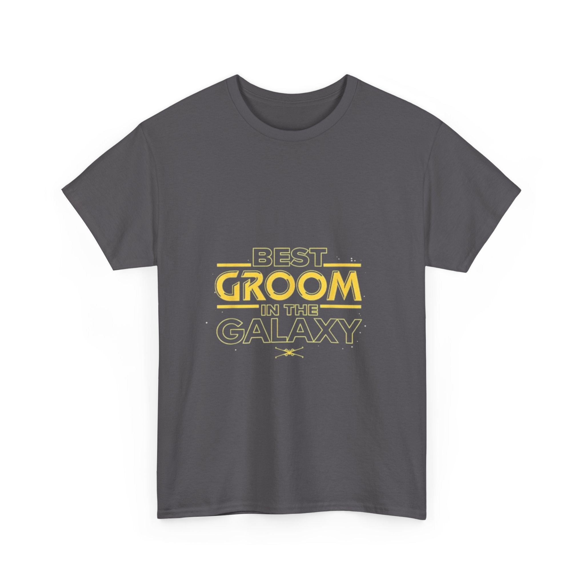 Impressley Best Groom in the Galaxy T-Shirt – Funny Wedding Party Shirt for Grooms, Star Theme Graphic Tee