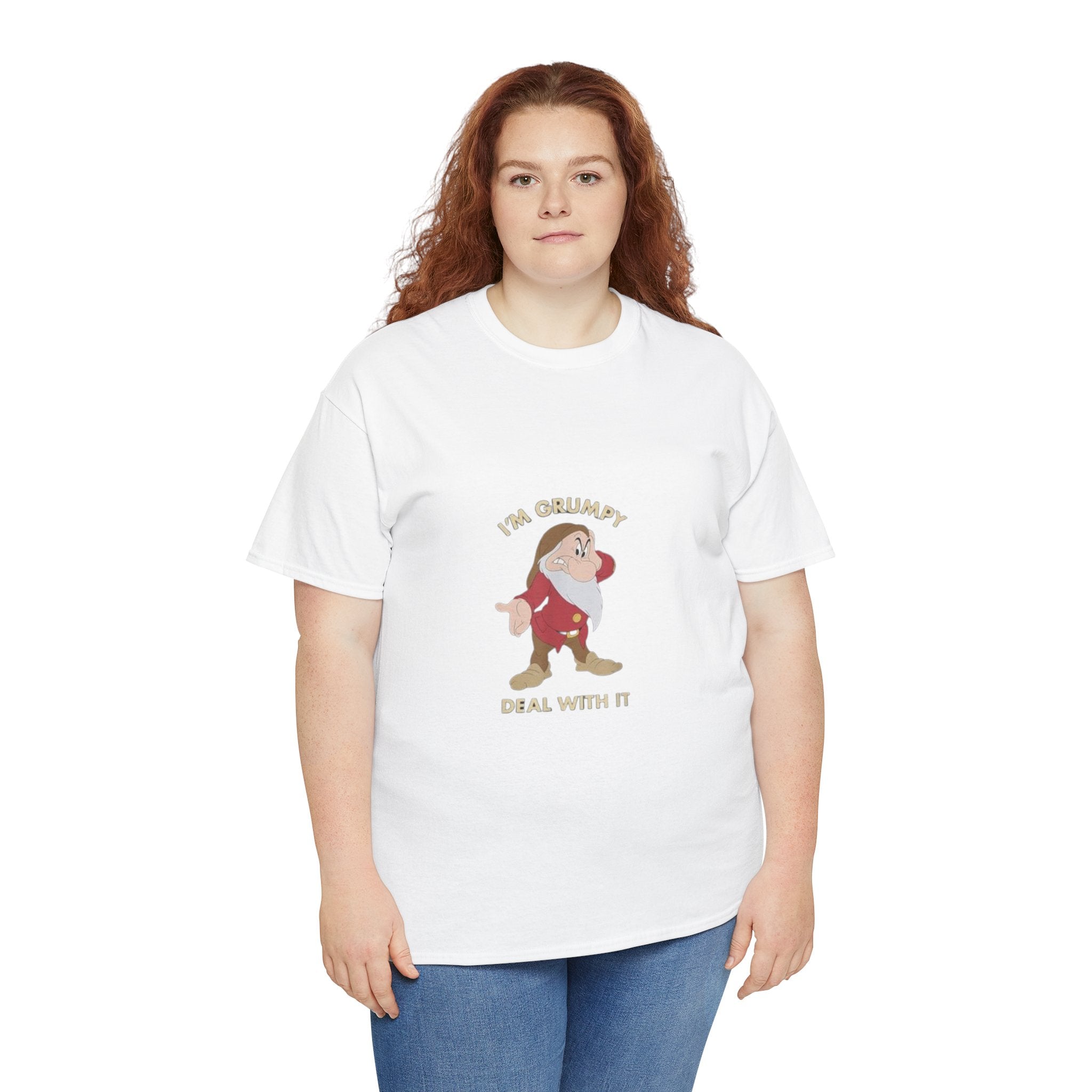 Impressley I’m Grumpy Deal With It T-Shirt – Funny Cartoon Character Graphic Tee for Men & Women, Sarcastic Humor Shirt