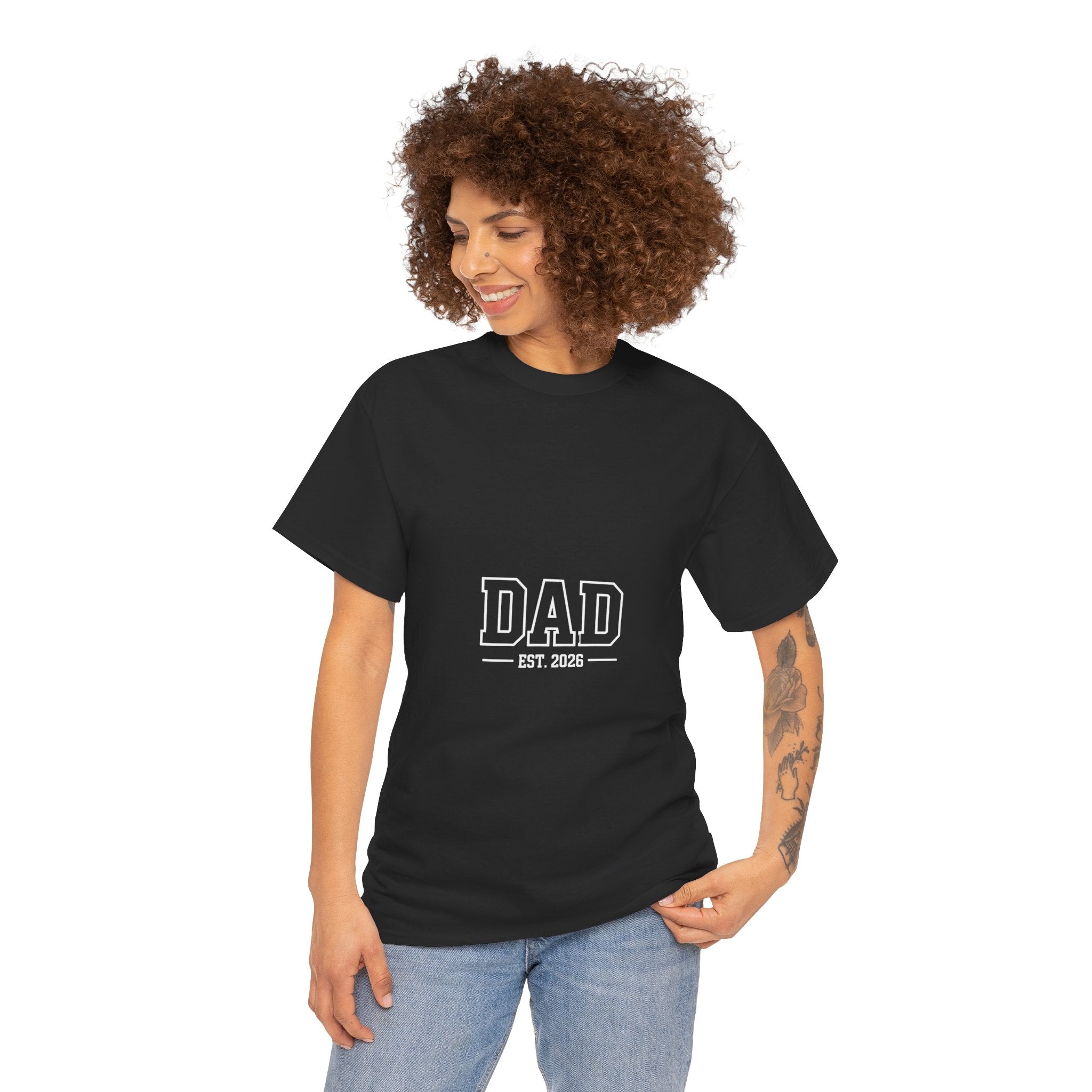 Impressley Dad Est. 2026 T-Shirt – New Dad Gift Tee for Father’s Day, Pregnancy Announcement | First-Time Father Shirt | Comfortable Unisex Cotton Tee