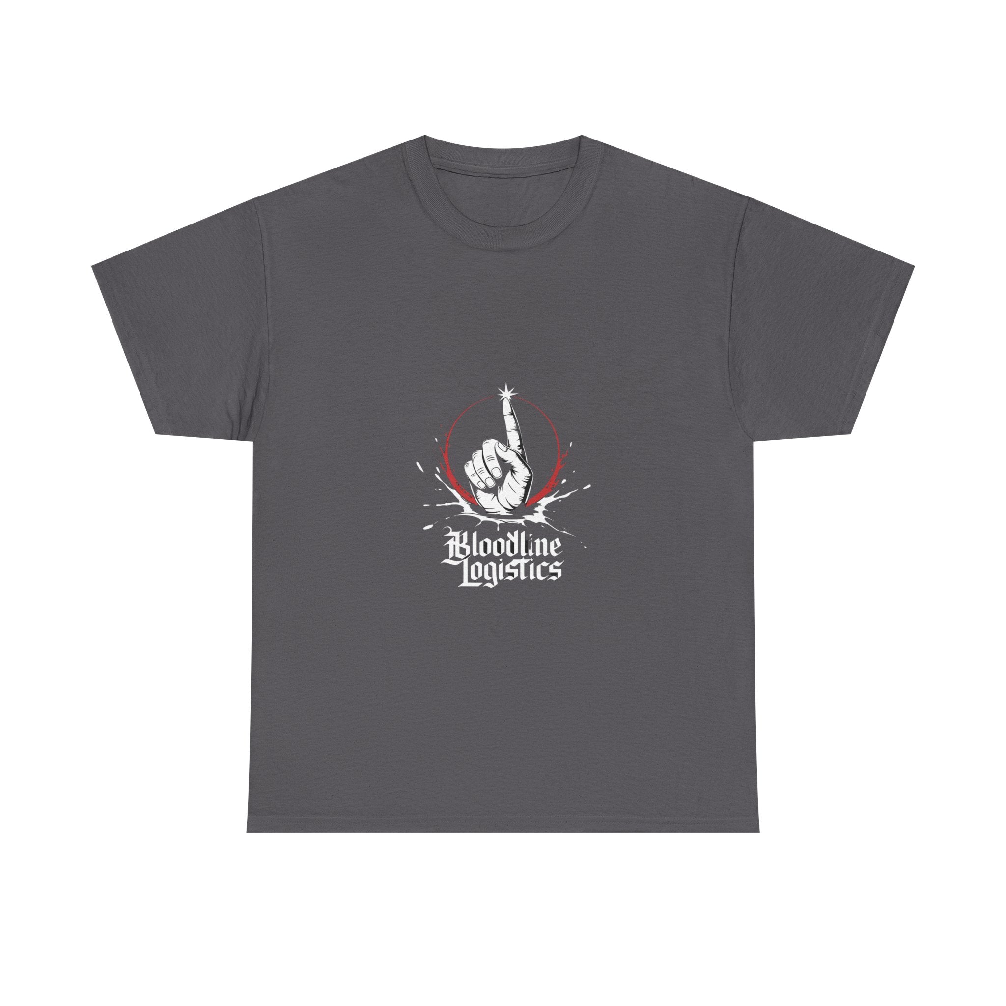 Impressley Bloodline Logistics Graphic T-Shirt – Streetwear Hand Gesture Tee, Unique Edgy Modern Design, Unisex Cotton Shirt, Gift for Men & Women