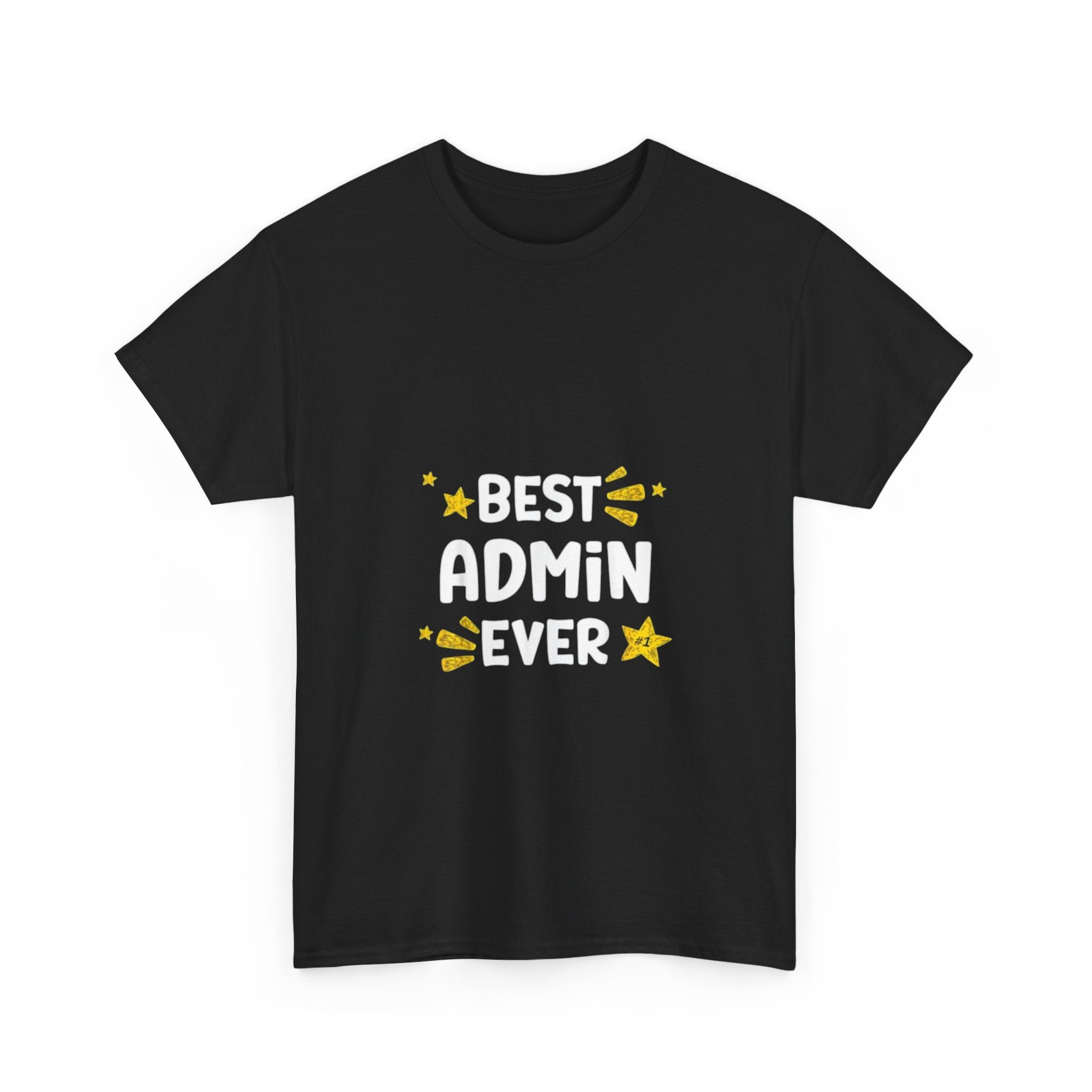 Impressley Best Admin Ever T-Shirt Funny Office Appreciation Gift Tee for Admin Assistants, Secretaries, Managers