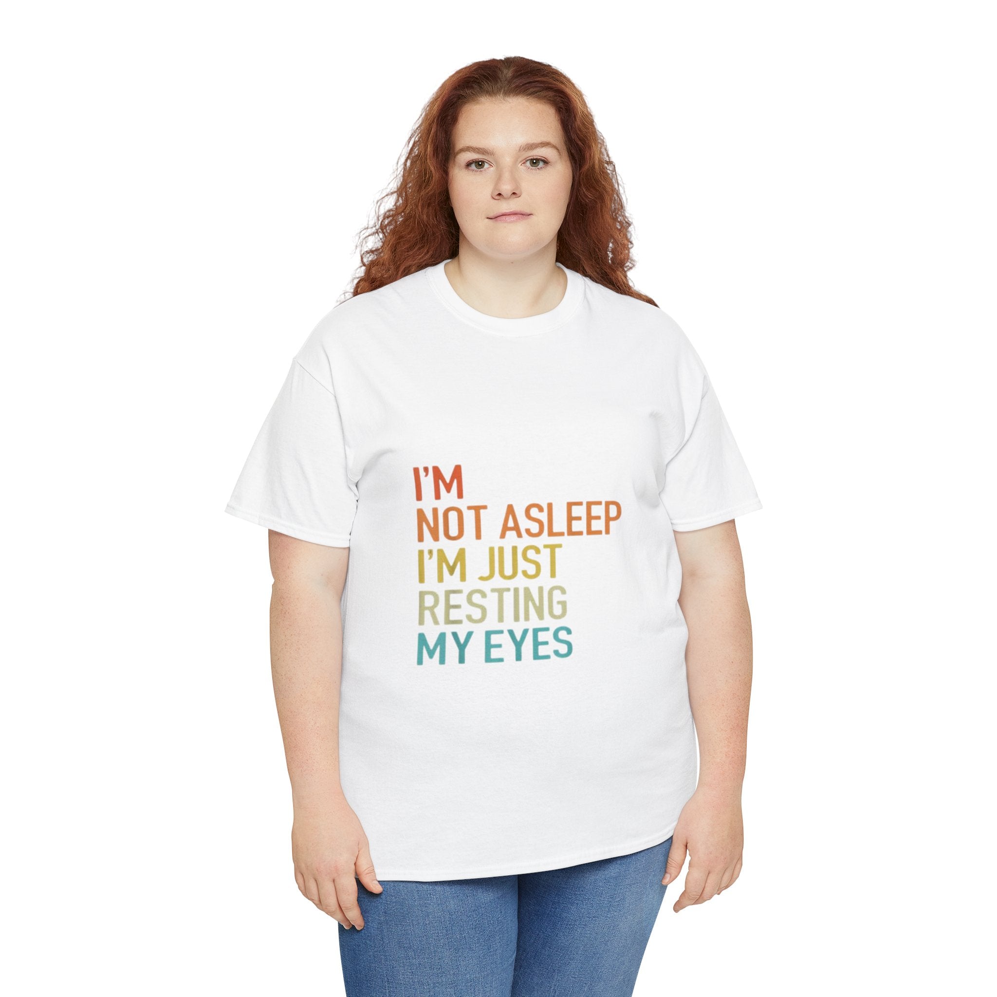 Impressley Funny I am Not Asleep, I am Just Resting My Eyes T-Shirt Retro Humor Graphic Tee for Men & Women