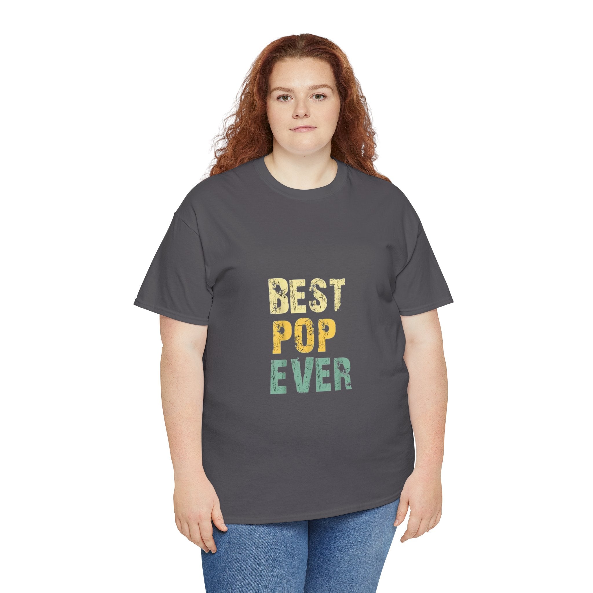 Impressley Best Pop Ever T-Shirt for Men | Cool Vintage Graphic Tee for Dad, Papa, Grandfather, Fathers Day & Birthday