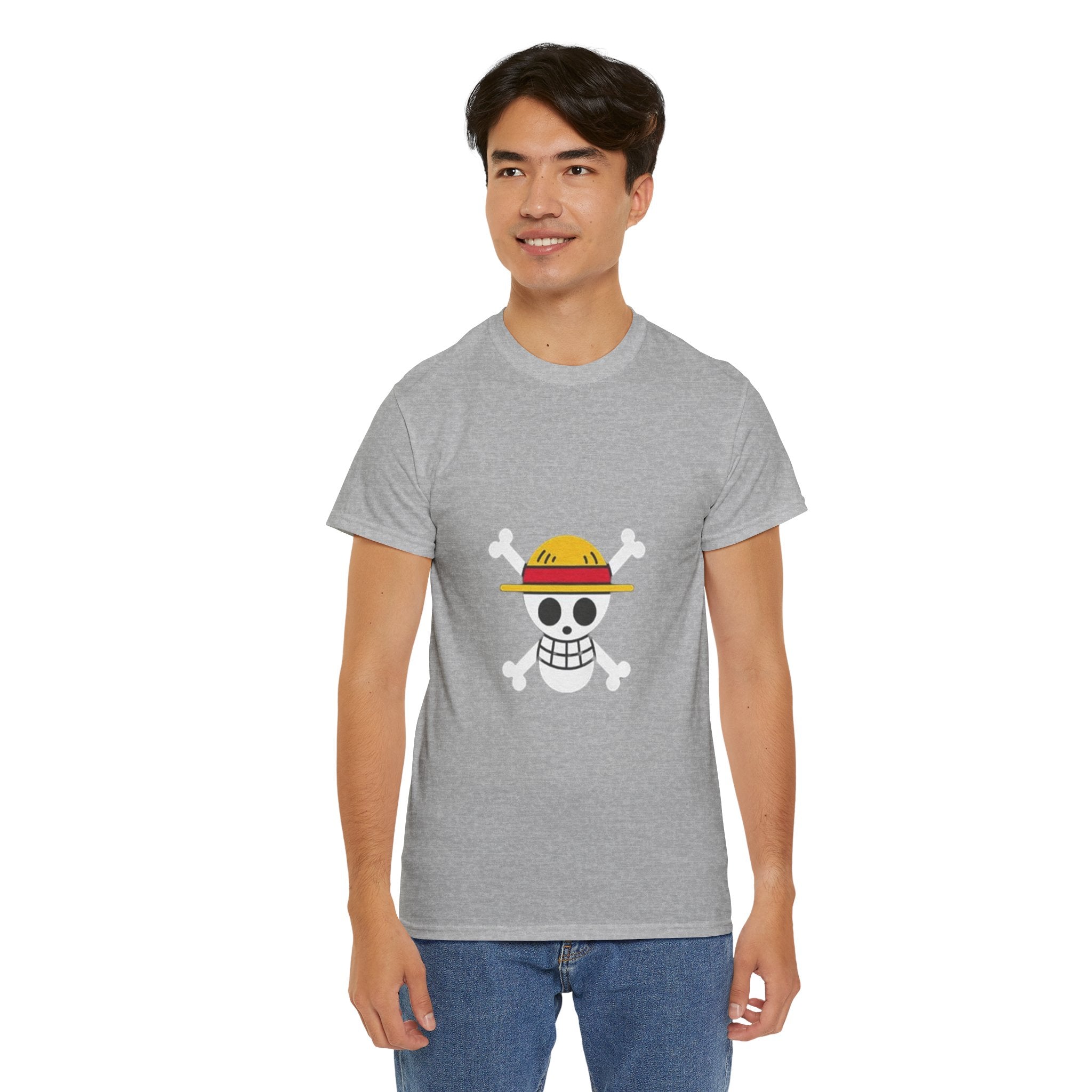 Impressley One Piece Jolly Roger T-Shirt – Anime Pirate Skull Logo Tee for Men, Women & Teens | Luffy Straw Hat Pirate Crew Shirt