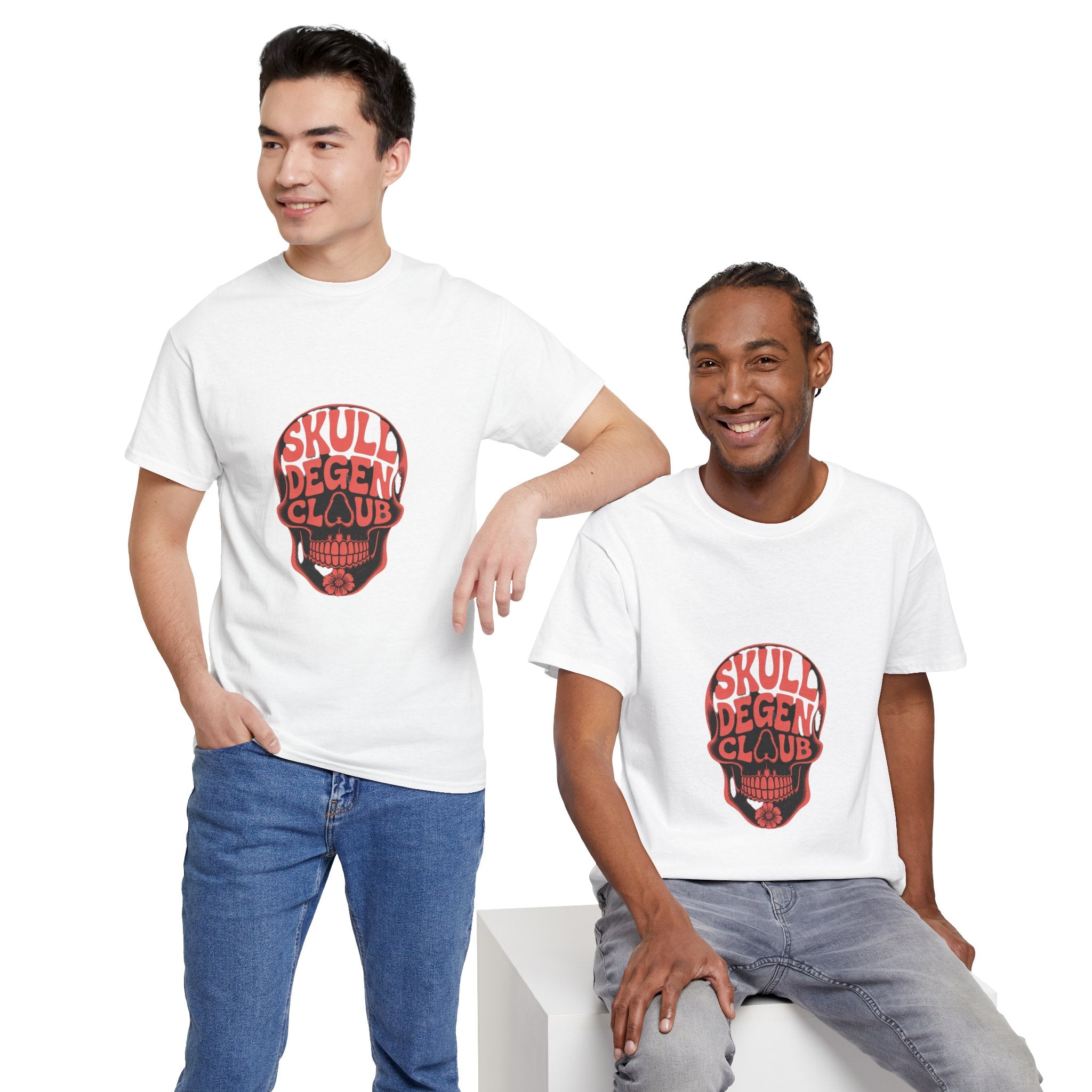 Impressley Skull Degen Club T-Shirt – Edgy Gothic Skull Graphic Tee for Men & Women | Punk Rock Tattoo-Inspired Art Shirt