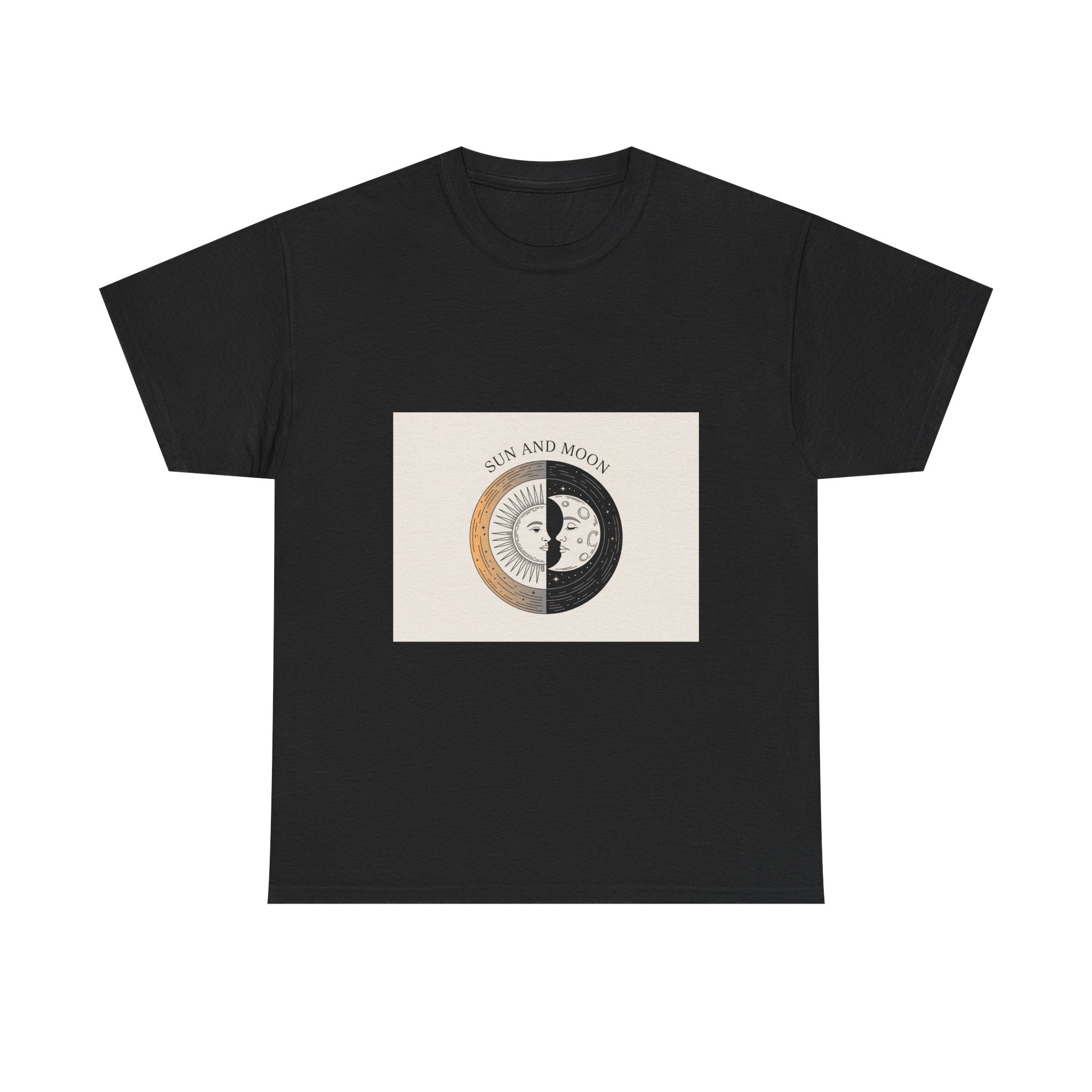 Impressley Sun and Moon T-Shirt – Vintage Celestial Graphic Tee for Men & Women | Yin Yang Solar Lunar Aesthetic