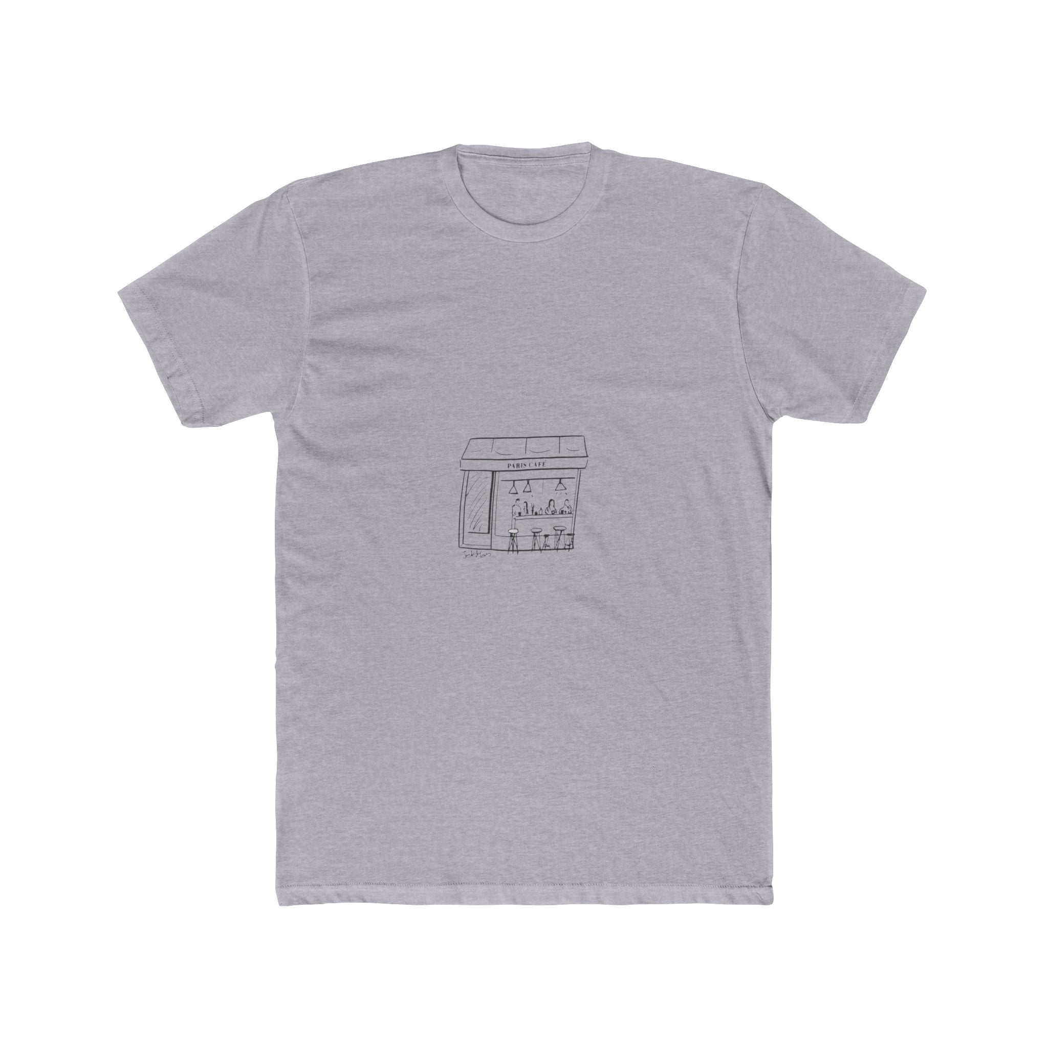 Impressley Artistic Café Life T-Shirt – Unique Hand-Drawn Shop Design – Stylish Casual Wear for Men and Women – Soft Cotton Graphic Tee – Perfect Gift for Art Lovers and Coffee Enthusiasts