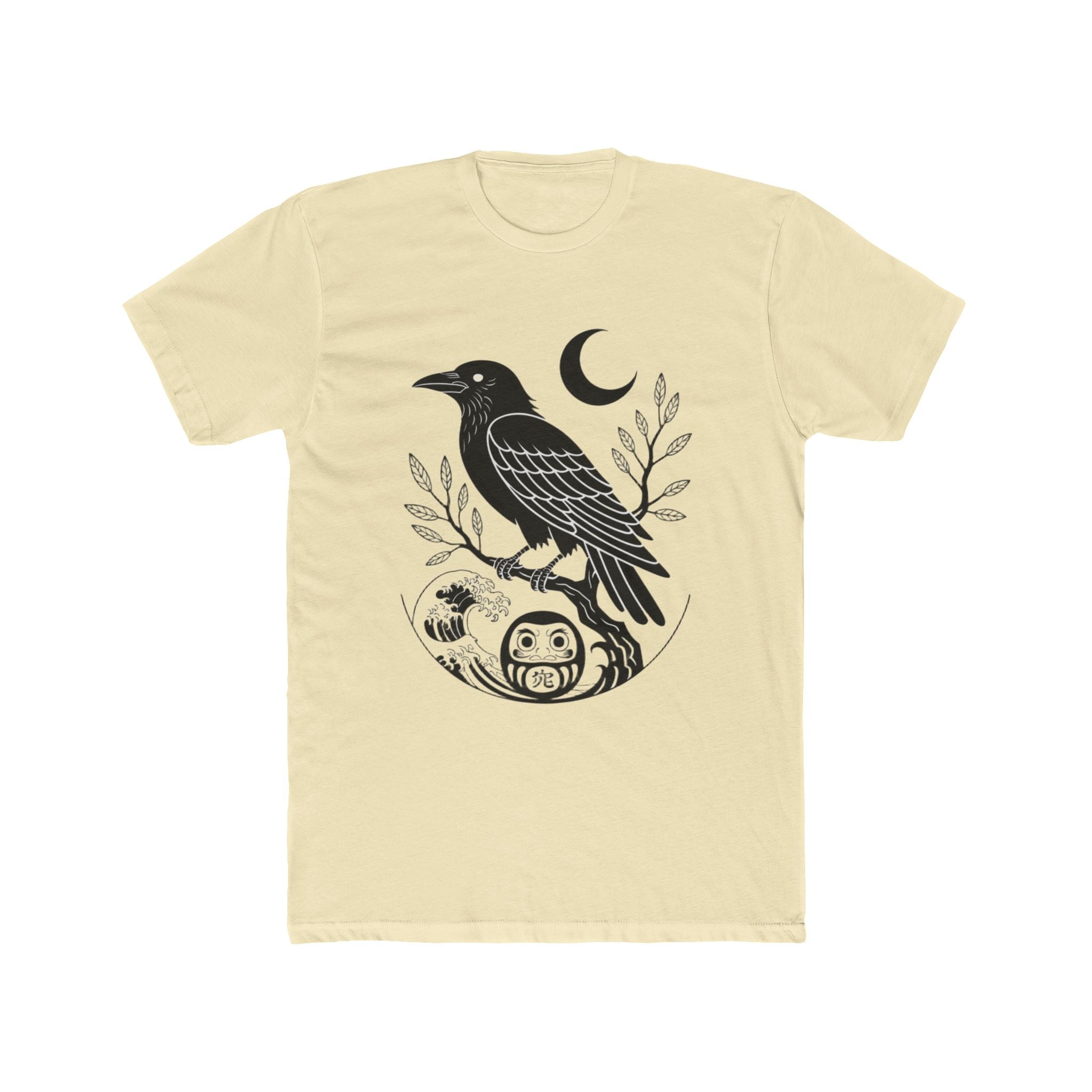 Impressley “Japanese Raven Graphic" Tee – Raven Moon Daruma T Shirts for Men and Women