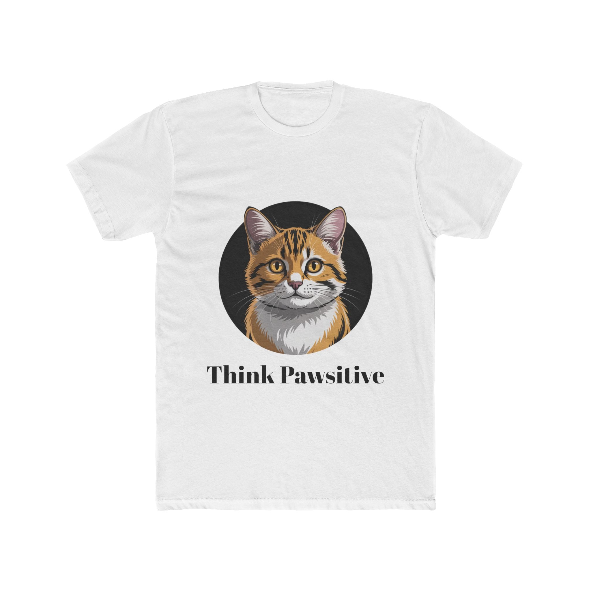 Impressley “Think Pawsitive” Tee – Funny Cat T Shirts for Men and Women