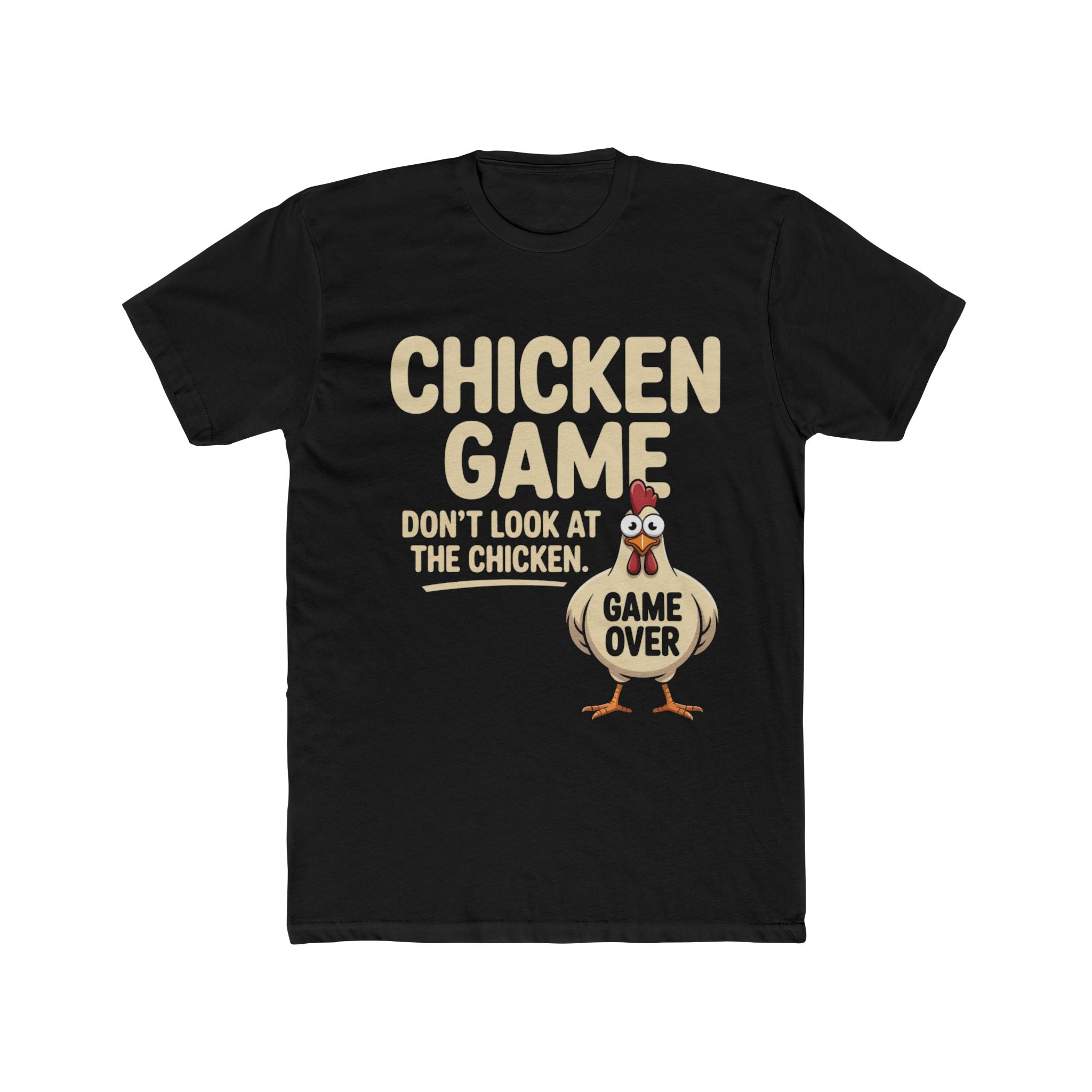 Impressley Chicken Game Tee – Funny “Game Over” Chicken Shirt – Chicken Lover Gift