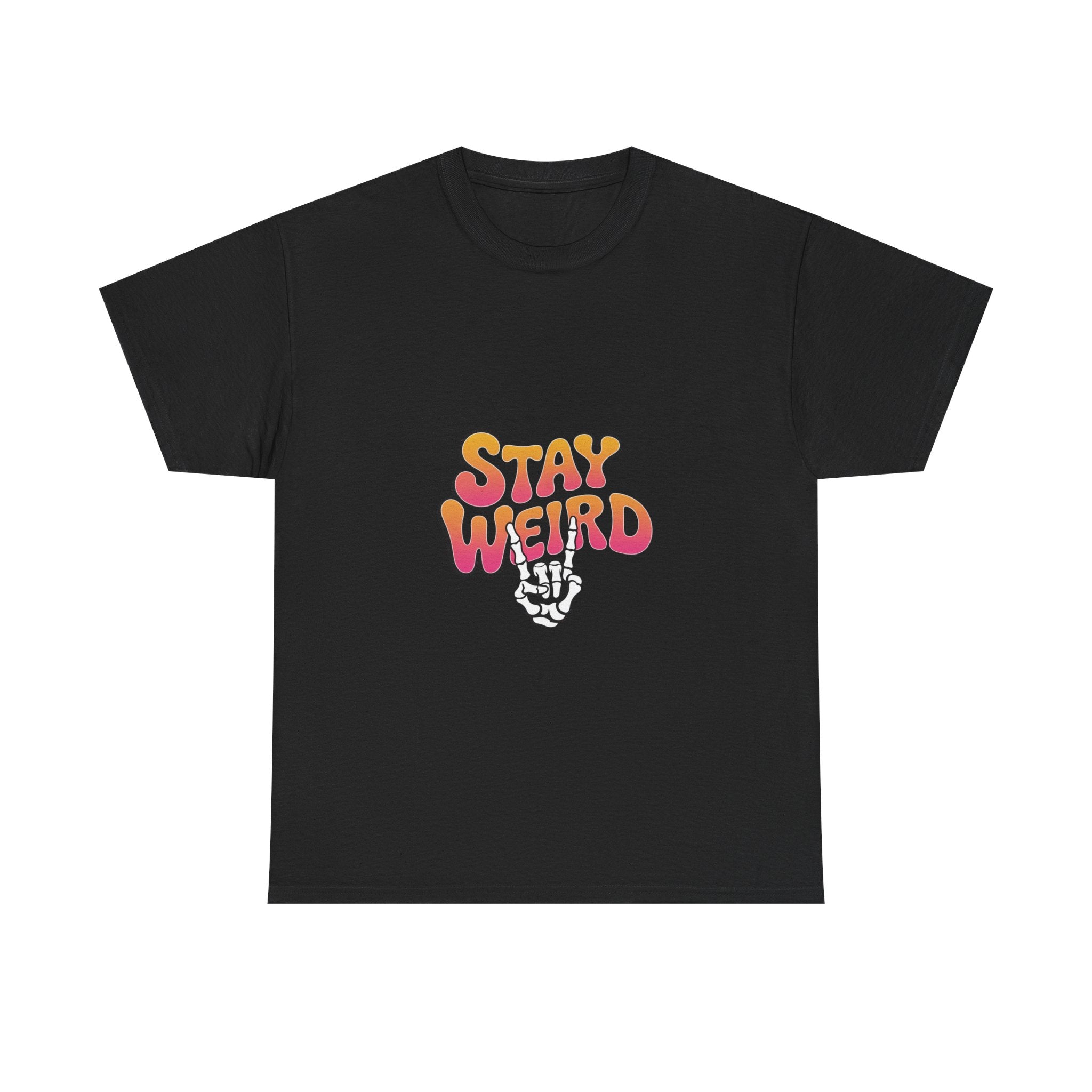Impressley “Stay Weird” T-Shirt – Funny Quote Graphic Tee for Men & Women | Retro Aesthetic Typography Shirt | Weird Humor Cotton Tee