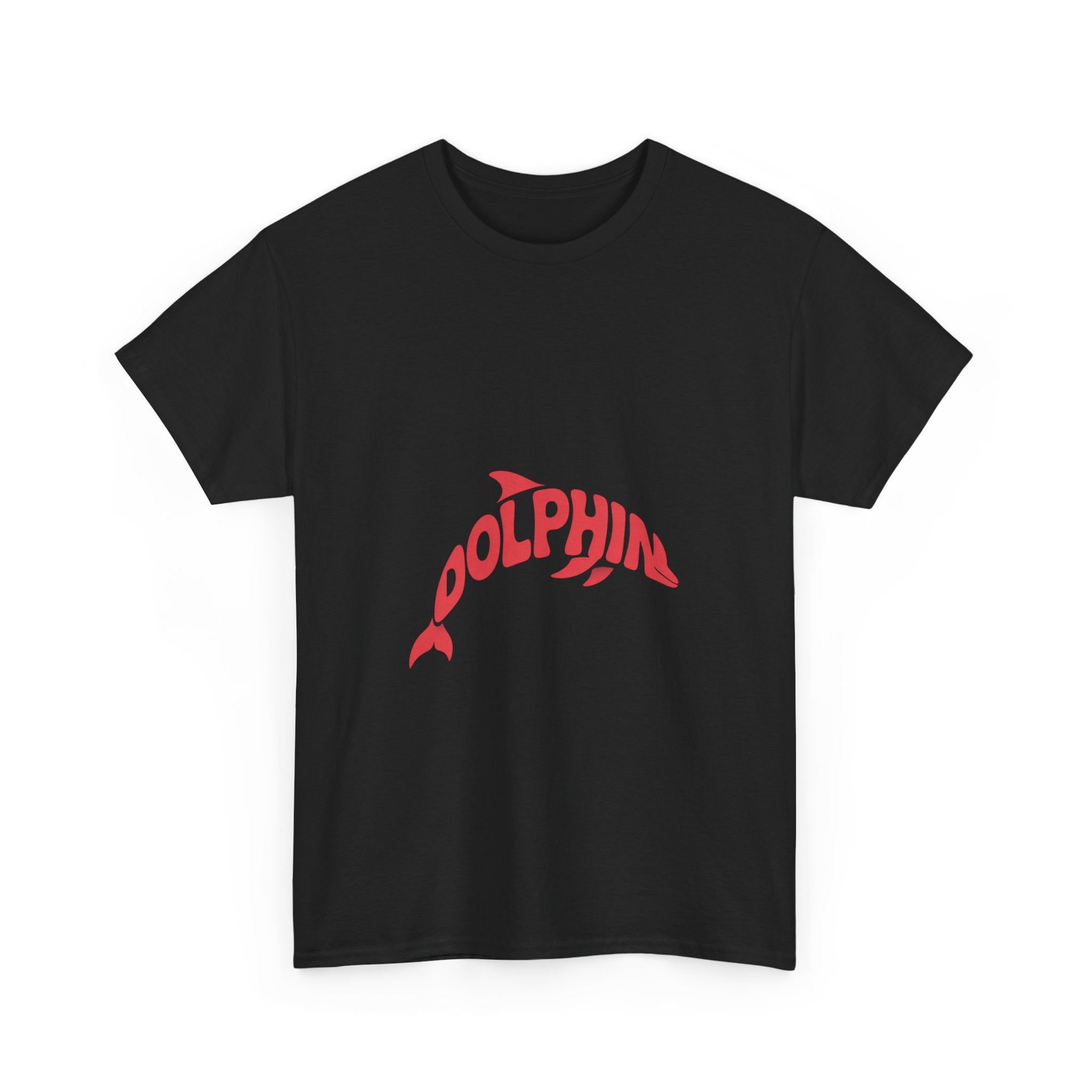 Impressley “DOLPHIN” Typography Animal Graphic T-Shirt – Minimalist Ocean Marine Life Tee for Men & Women | Sea Animal Lover Cute Aesthetic Shirt