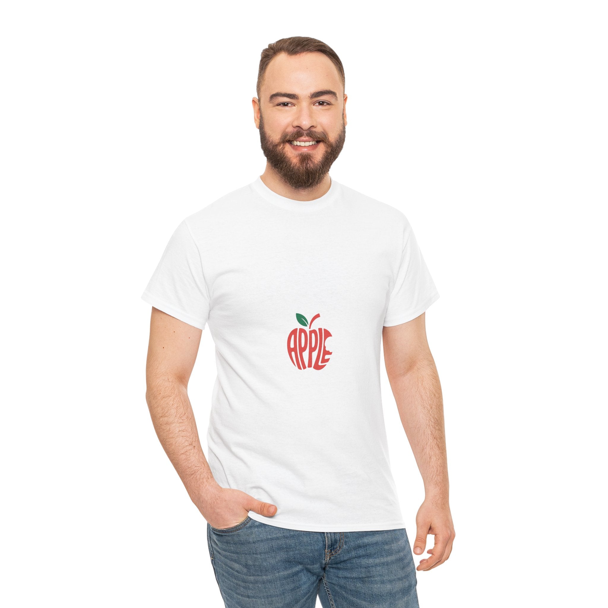 Impressley Apple Graphic T-Shirt – Minimalist Fruit-Inspired Tee for Men & Women |