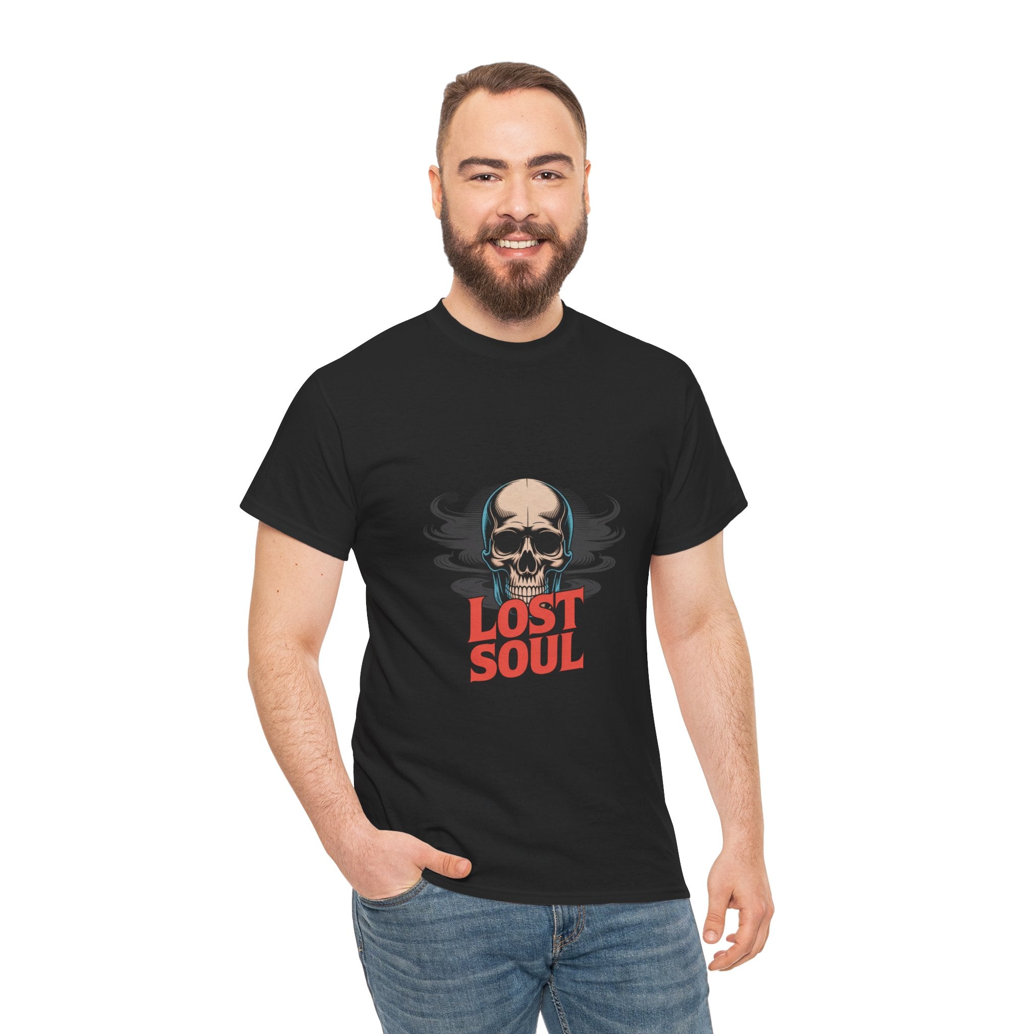 Impressley Lost Soul Skull Graphic T-Shirt – Edgy Gothic Horror Shirt for Men & Women