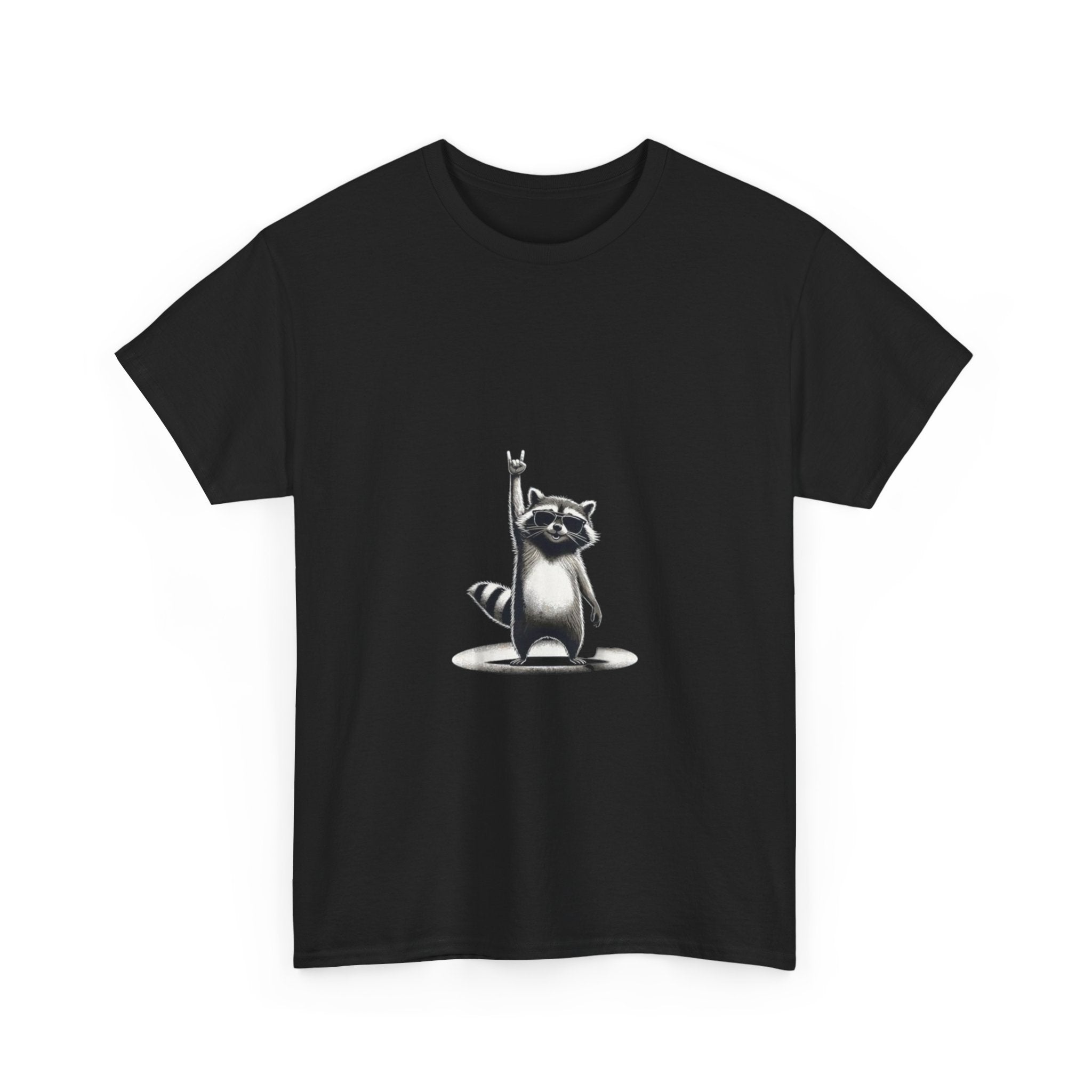 Impressley Funny Raccoon T-Shirt  Cool Rock On Sunglasses Graphic Tee for Men & Women, Cute Animal Humor Shirt, Novelty Wildlife Gift