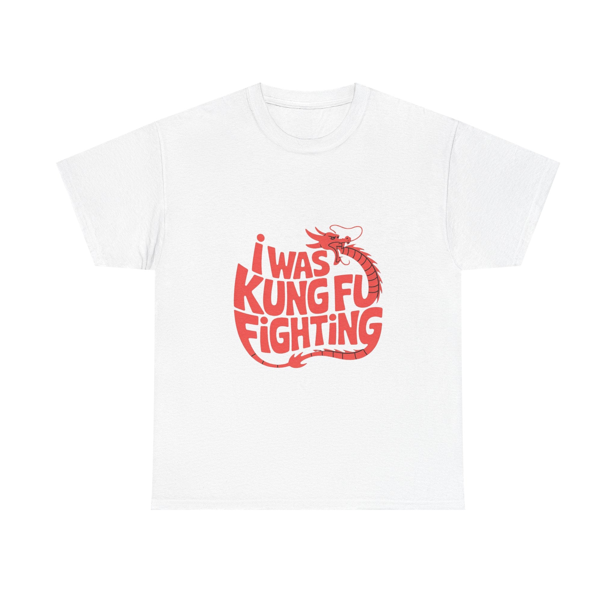 Impressley I Was Kung Fu Fighting T-Shirt – Retro Dragon Martial Arts Graphic Tee | Funny Karate Kung Fu Shirt for Men & Women