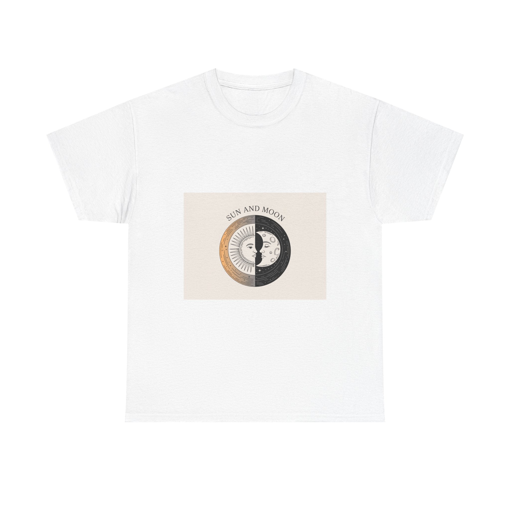 Impressley Sun and Moon T-Shirt – Vintage Celestial Graphic Tee for Men & Women | Yin Yang Solar Lunar Aesthetic