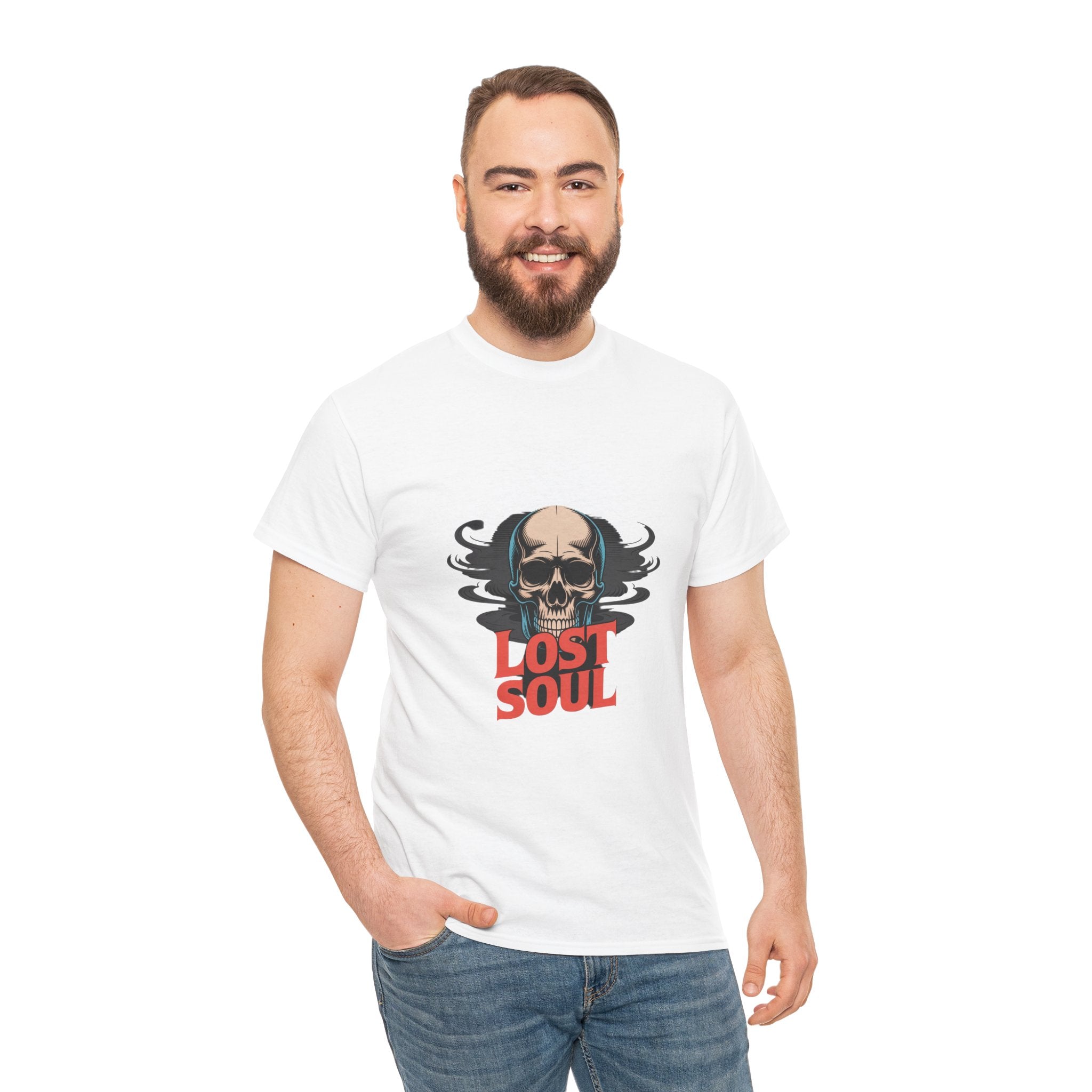Impressley Lost Soul Skull Graphic T-Shirt – Edgy Gothic Horror Shirt for Men & Women