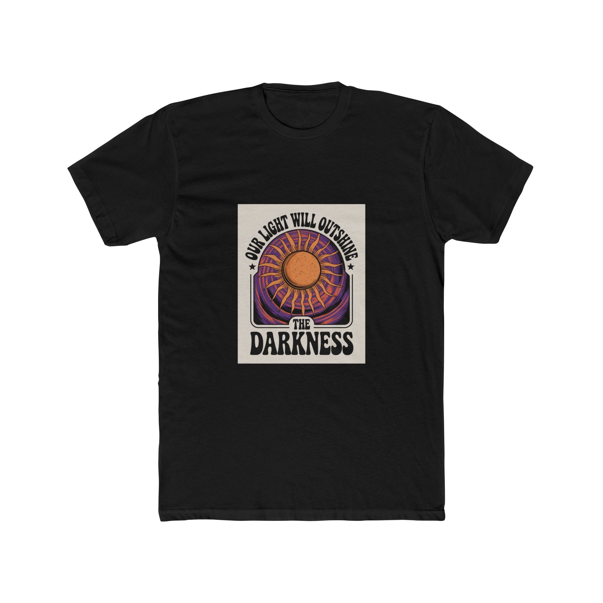 Impressley Inspirational Quote T-Shirt | "Our Light Will Outshine the Darkness" Sun Graphic Tee | Motivational & Positive Vibes Shirt | Perfect Gift for Empowerment & Hope