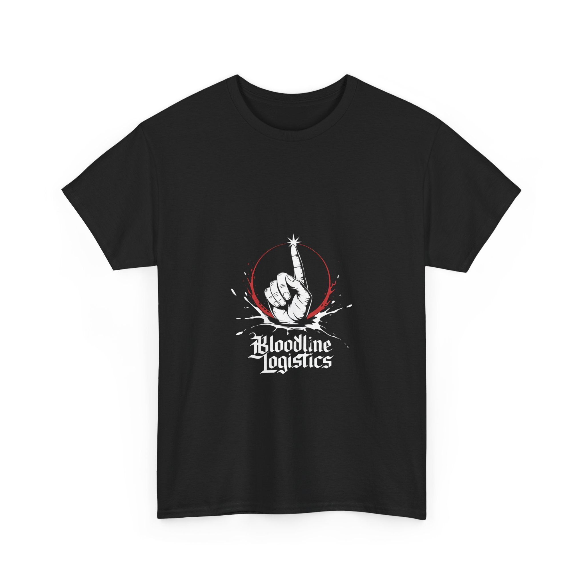 Impressley Bloodline Logistics Graphic T-Shirt – Streetwear Hand Gesture Tee, Unique Edgy Modern Design, Unisex Cotton Shirt, Gift for Men & Women