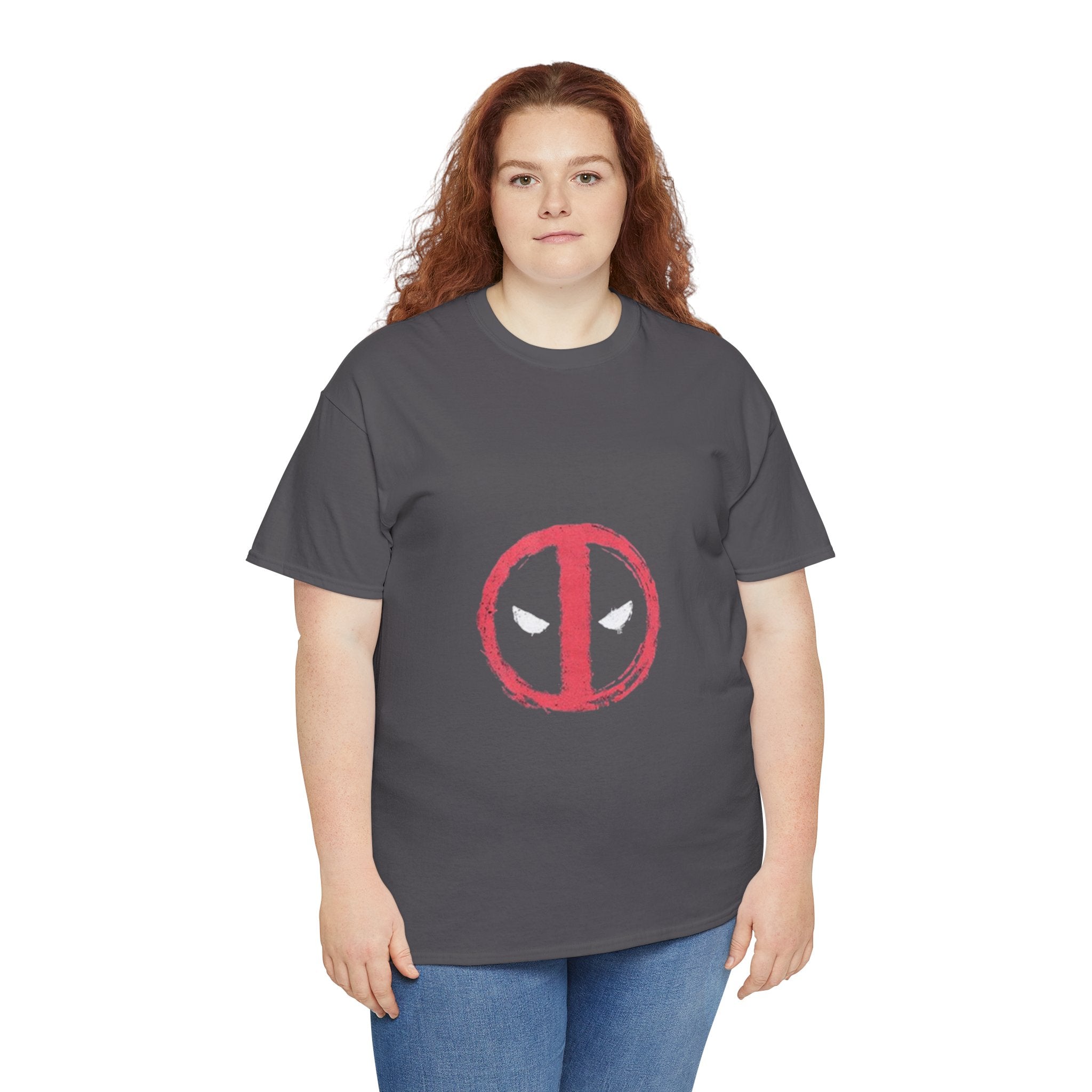 Impressley Deadpool Logo T-Shirt  Marvel Superhero Graphic Tee for Men & Women, Casual Black Short Sleeve