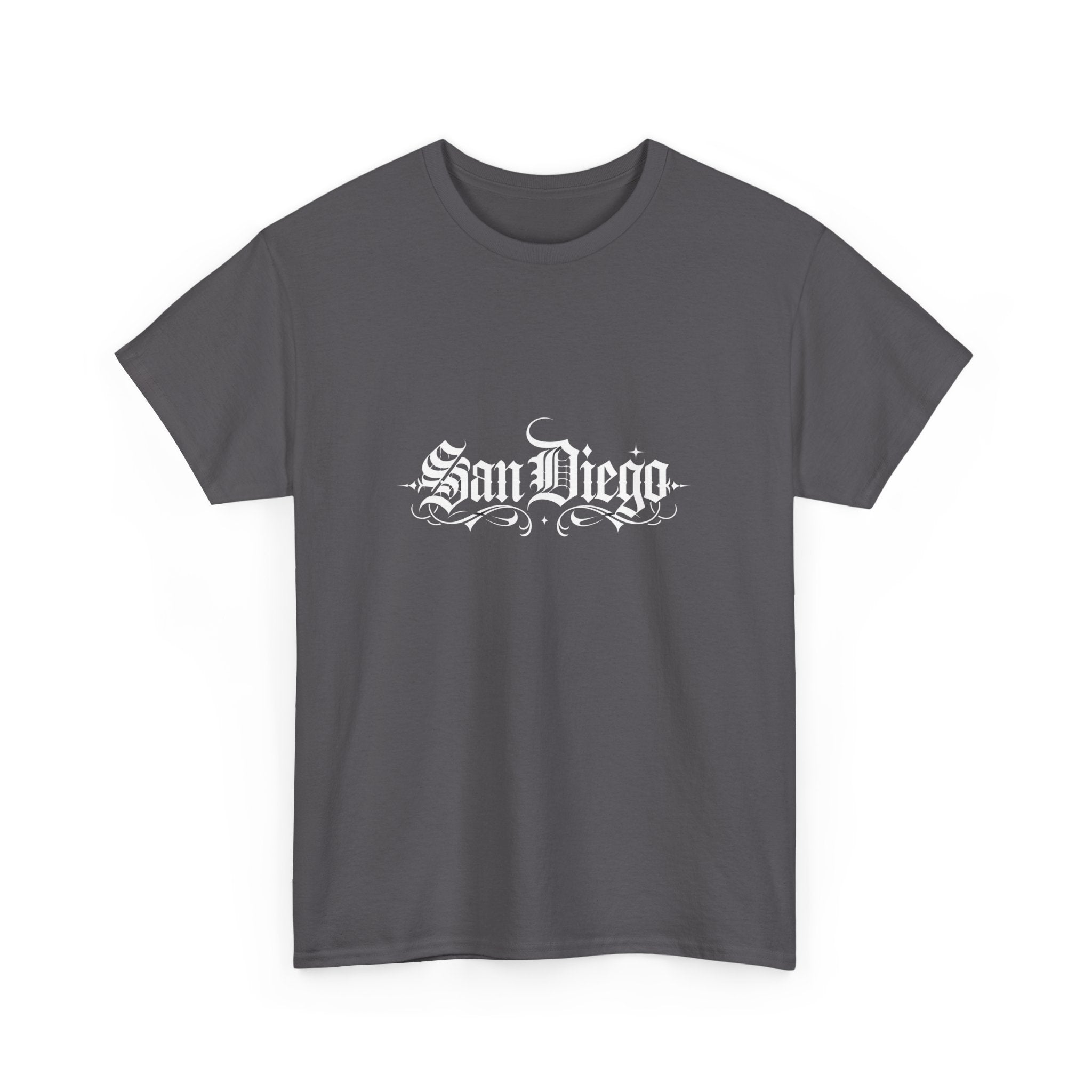 Impressley San Diego T-Shirt – Vintage Gothic Lettering Streetwear Tee | California City Graphic Shirt for Men & Women | Urban Travel Souvenir Apparel