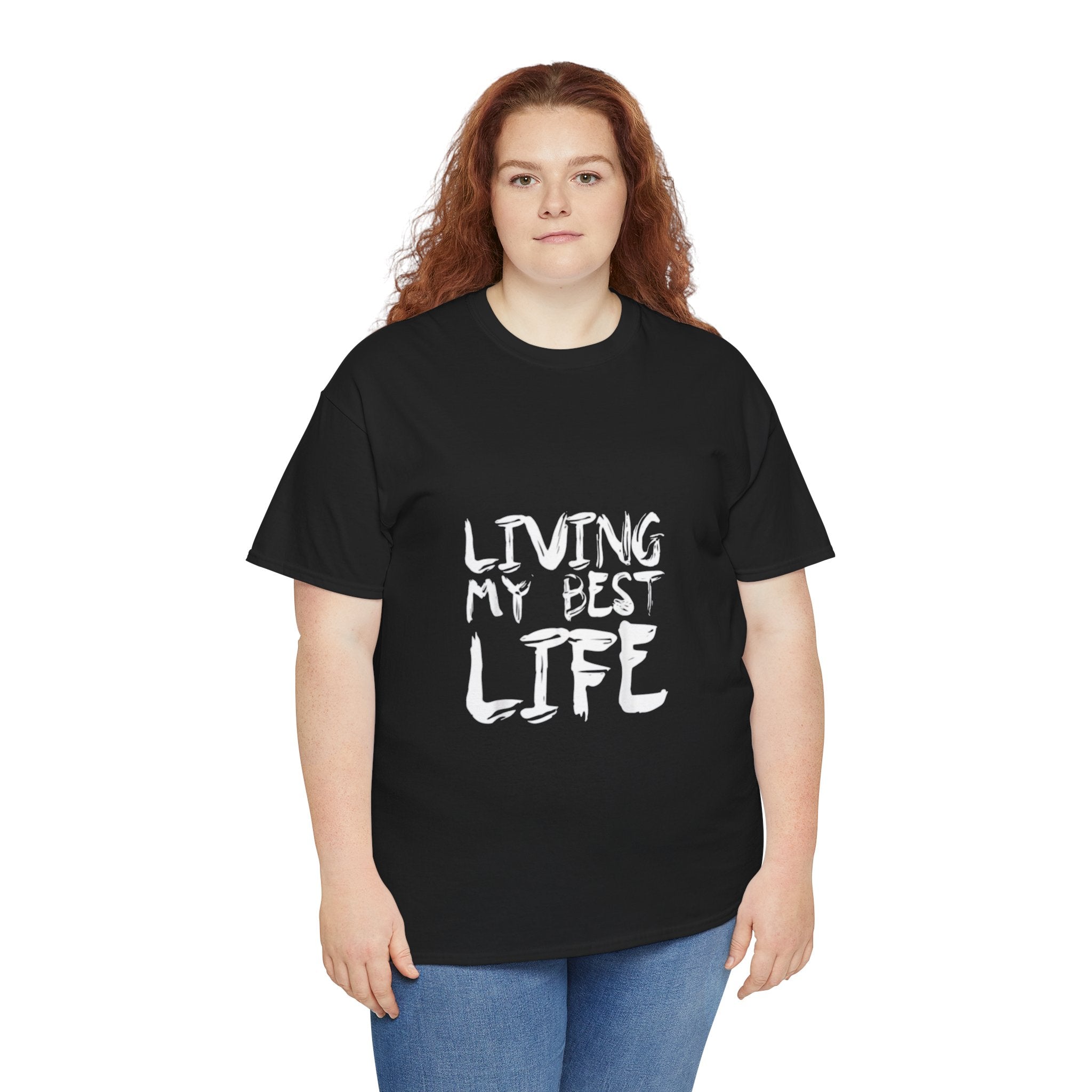 Impressley Living My Best Life T-Shirt  Inspirational Graphic Tee for Men & Women, Motivational Quote Shirt