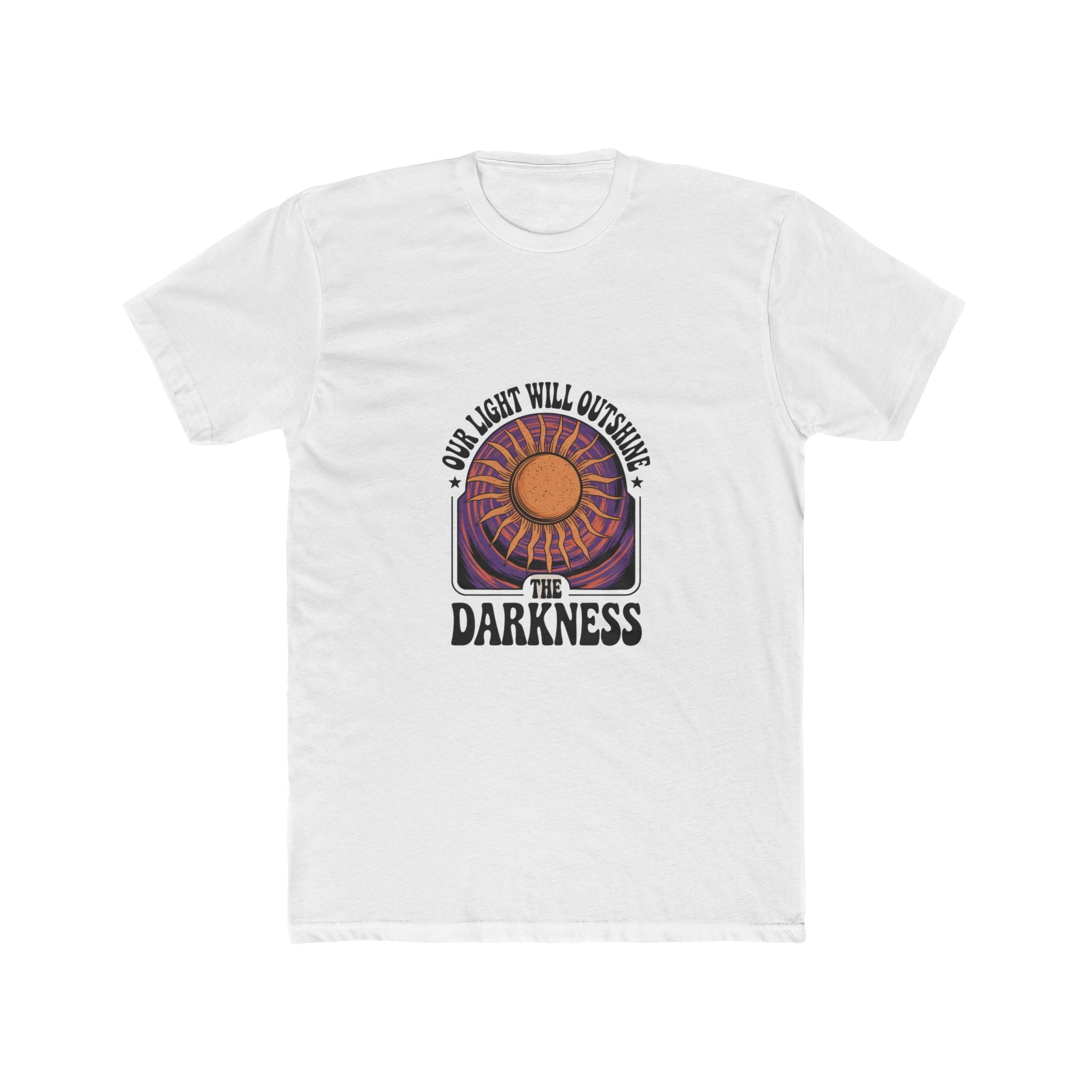 Impressley Inspirational Quote T-Shirt | "Our Light Will Outshine the Darkness" Sun Graphic Tee | Motivational & Positive Vibes Shirt | Perfect Gift for Empowerment & Hope
