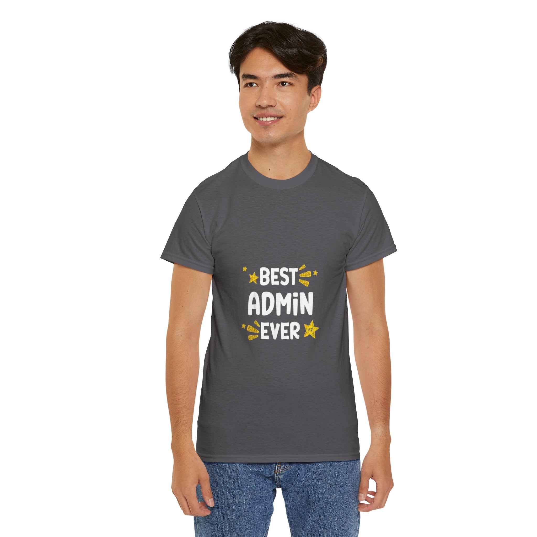 Impressley Best Admin Ever T-Shirt  Funny Office Appreciation Gift Tee for Admin Assistants, Secretaries, Managers