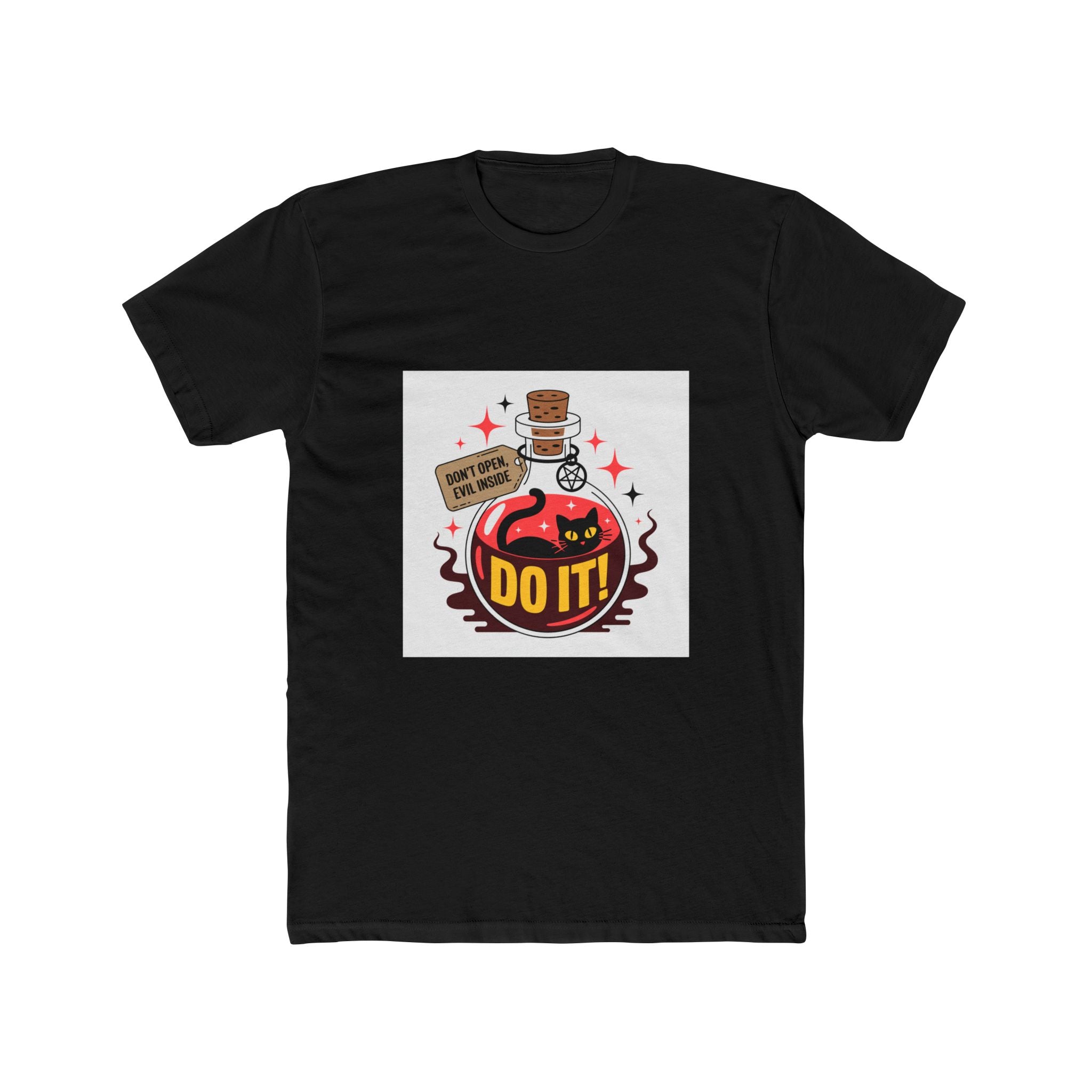 Impressley “Do It!” Potion Bottle Graphic Tee – Funny Evil Cat T-Shirt | Sarcastic Cat Shirt for Men & Women