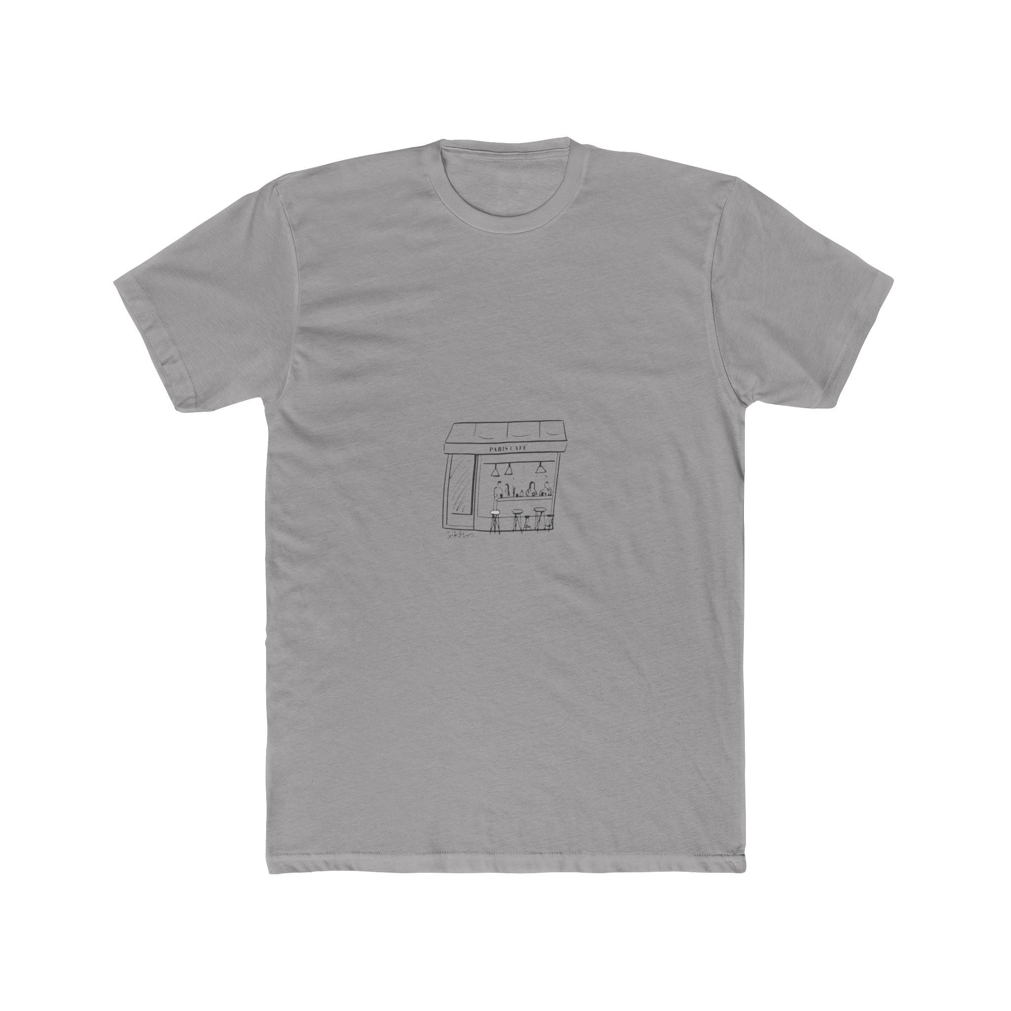 Impressley Artistic Café Life T-Shirt – Unique Hand-Drawn Shop Design – Stylish Casual Wear for Men and Women – Soft Cotton Graphic Tee – Perfect Gift for Art Lovers and Coffee Enthusiasts