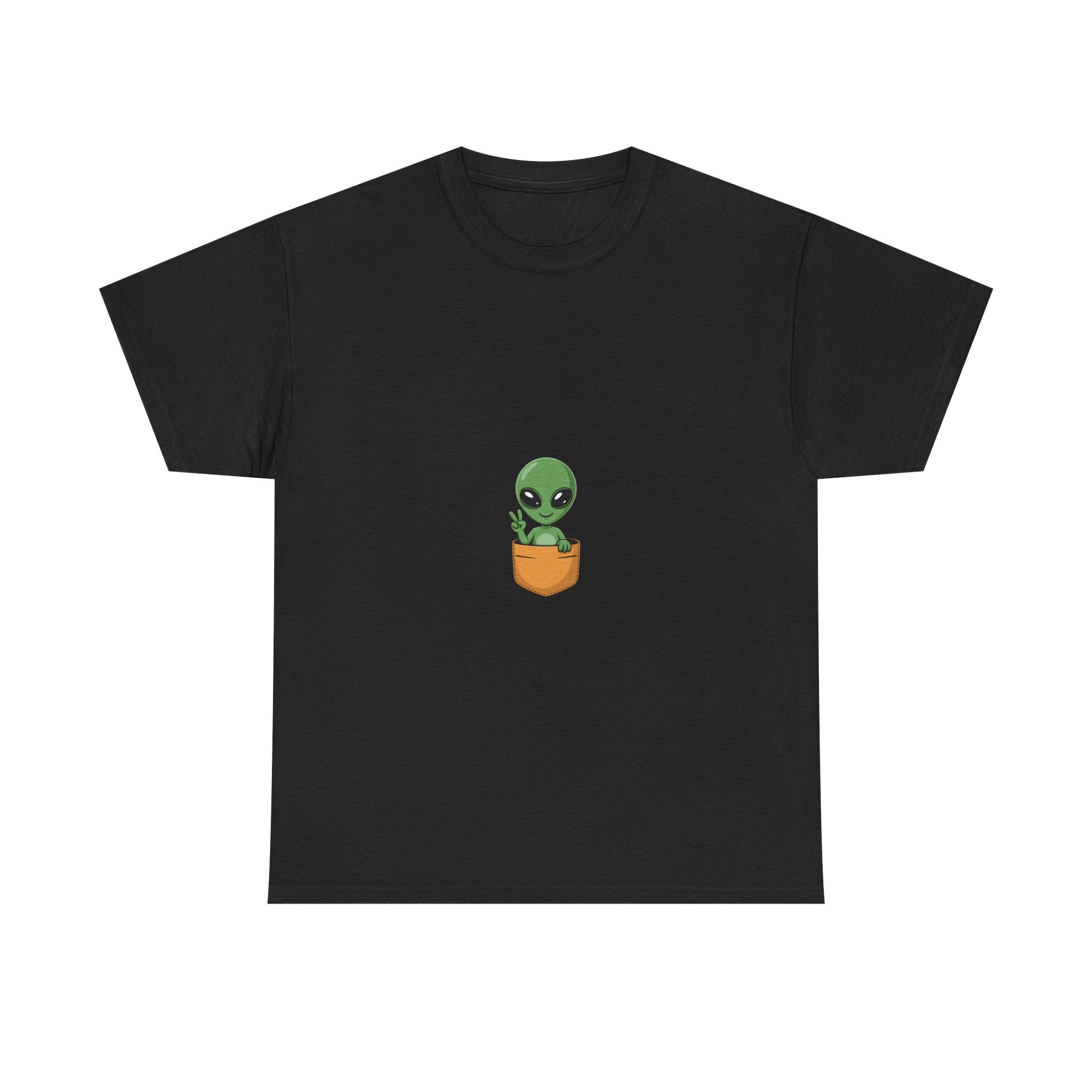 Impressley “Alien in Pocket” T-Shirt – Funny UFO Alien Graphic Tee for Men & Women | Cute Sci-Fi Space Shirt